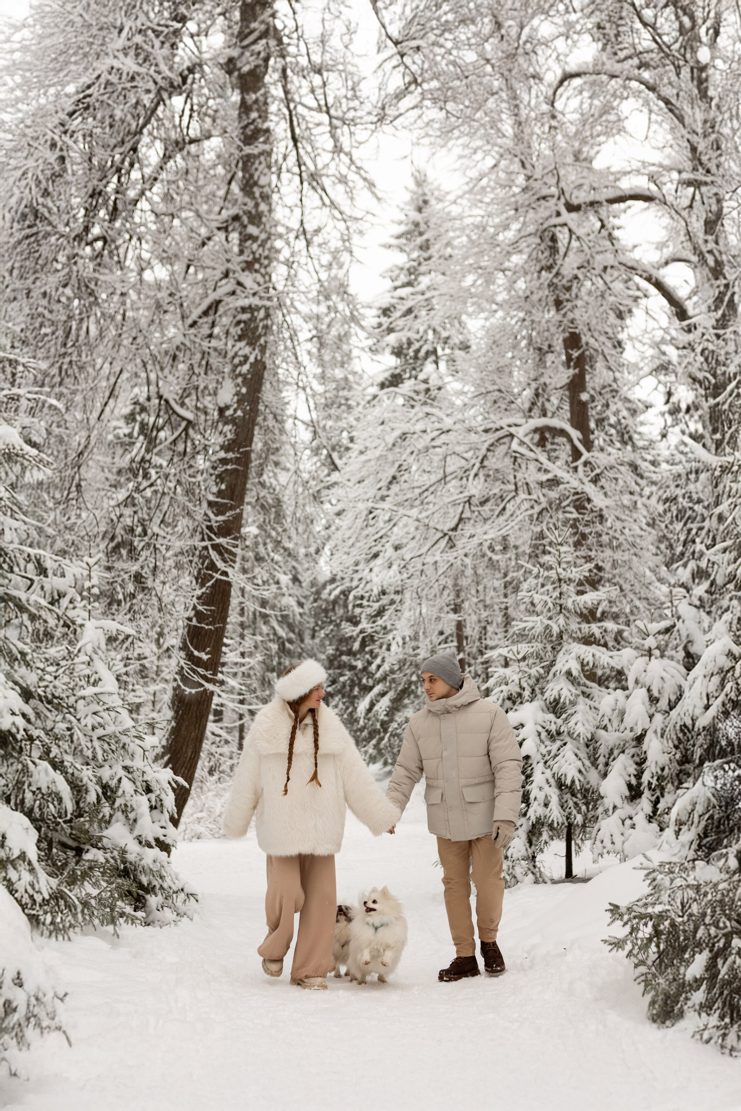 Новогодняя фотосессия с собачками в шуваловском парке. Свадебный фотограф в СПБ | Санкт-Петербурге Анастасия Рахимгулова