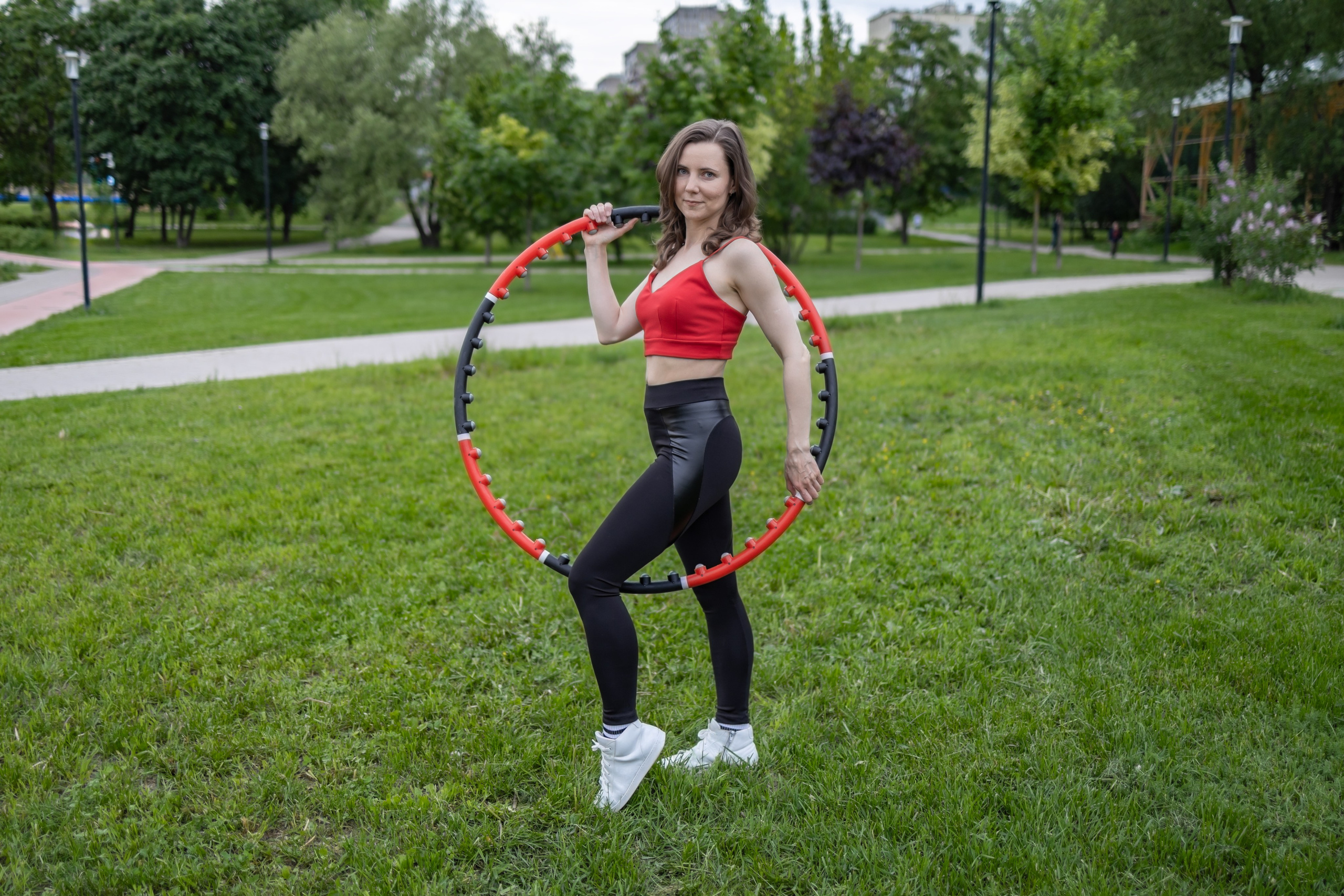 Спортивная фотосессия с хула хупом и йога, пилатес. Репортажный, семейный и студийный фотограф в Москве Демин Алексей