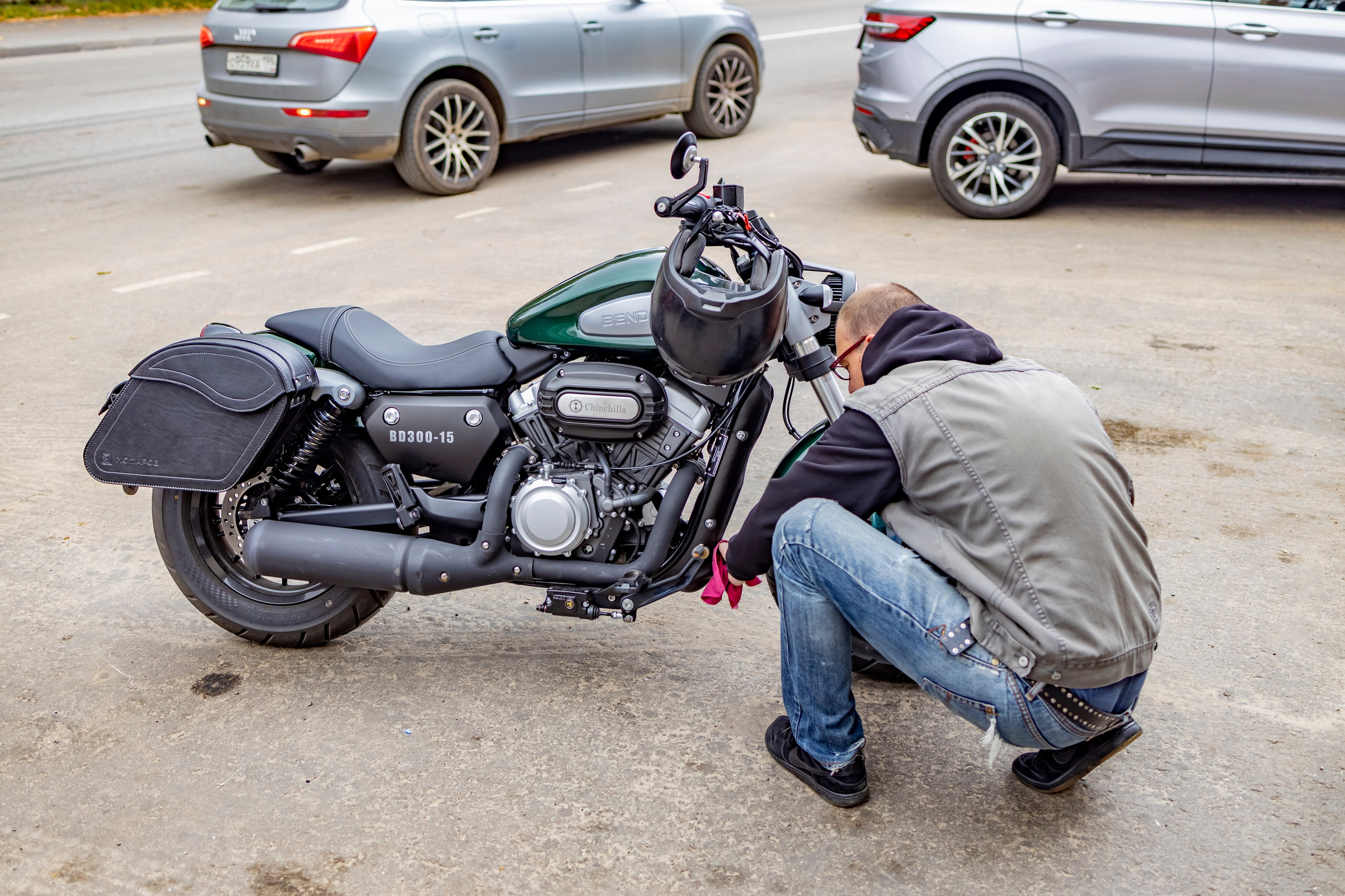 Съемка для журнала мотоцикл Benda Chinchilla. Репортажный, семейный и студийный фотограф в Москве Демин Алексей