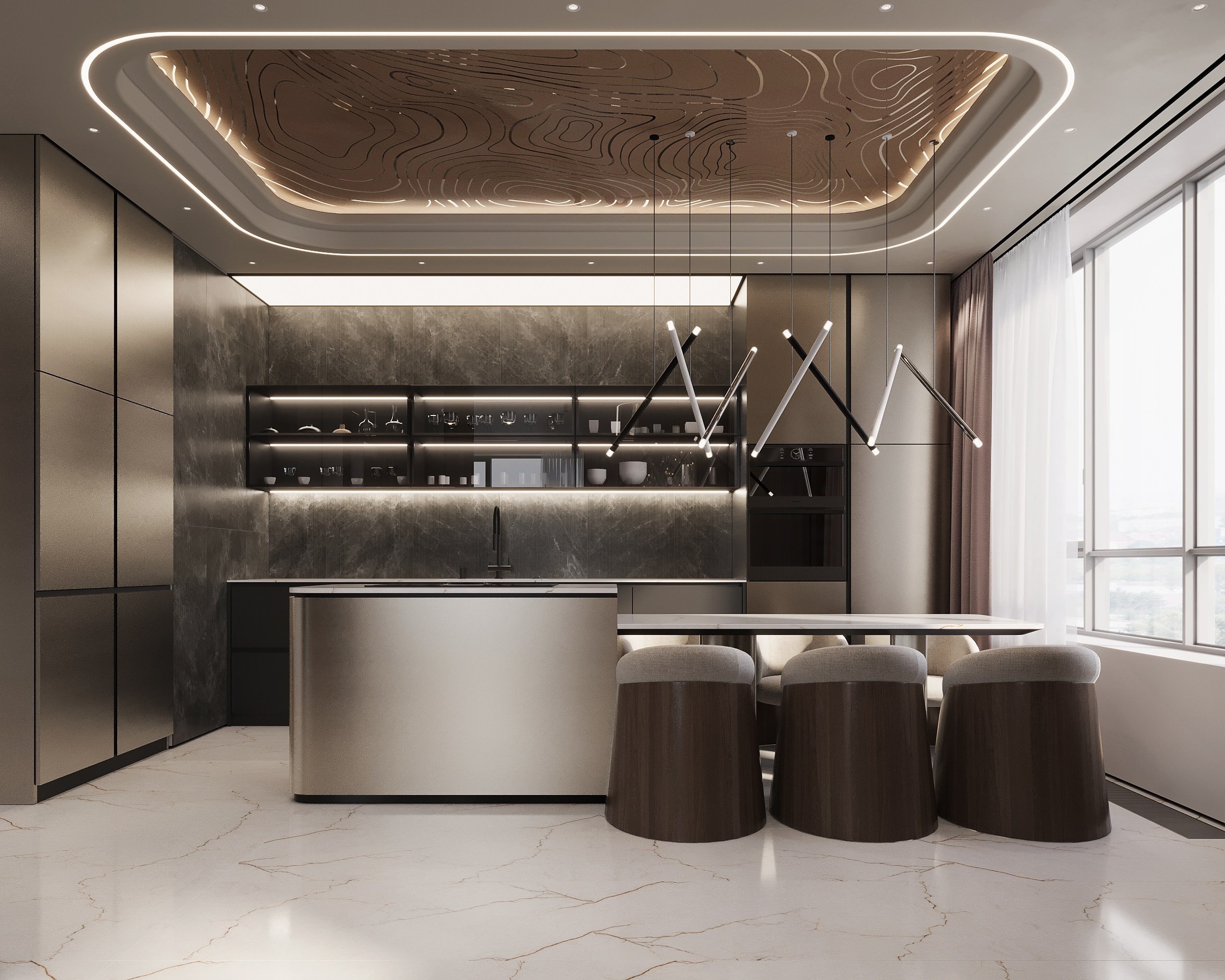 ЖК «Аль-Фараби 27», 120 м². Room Design Studio