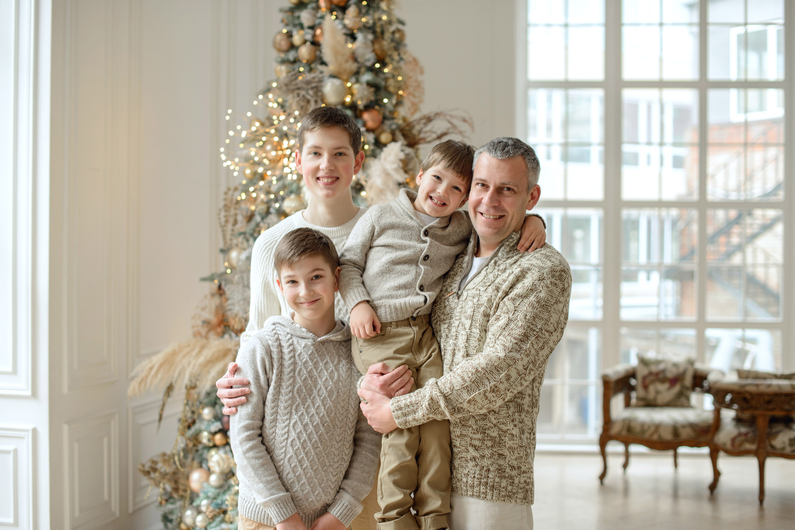 Family , Studio photo shoot at Christmas time