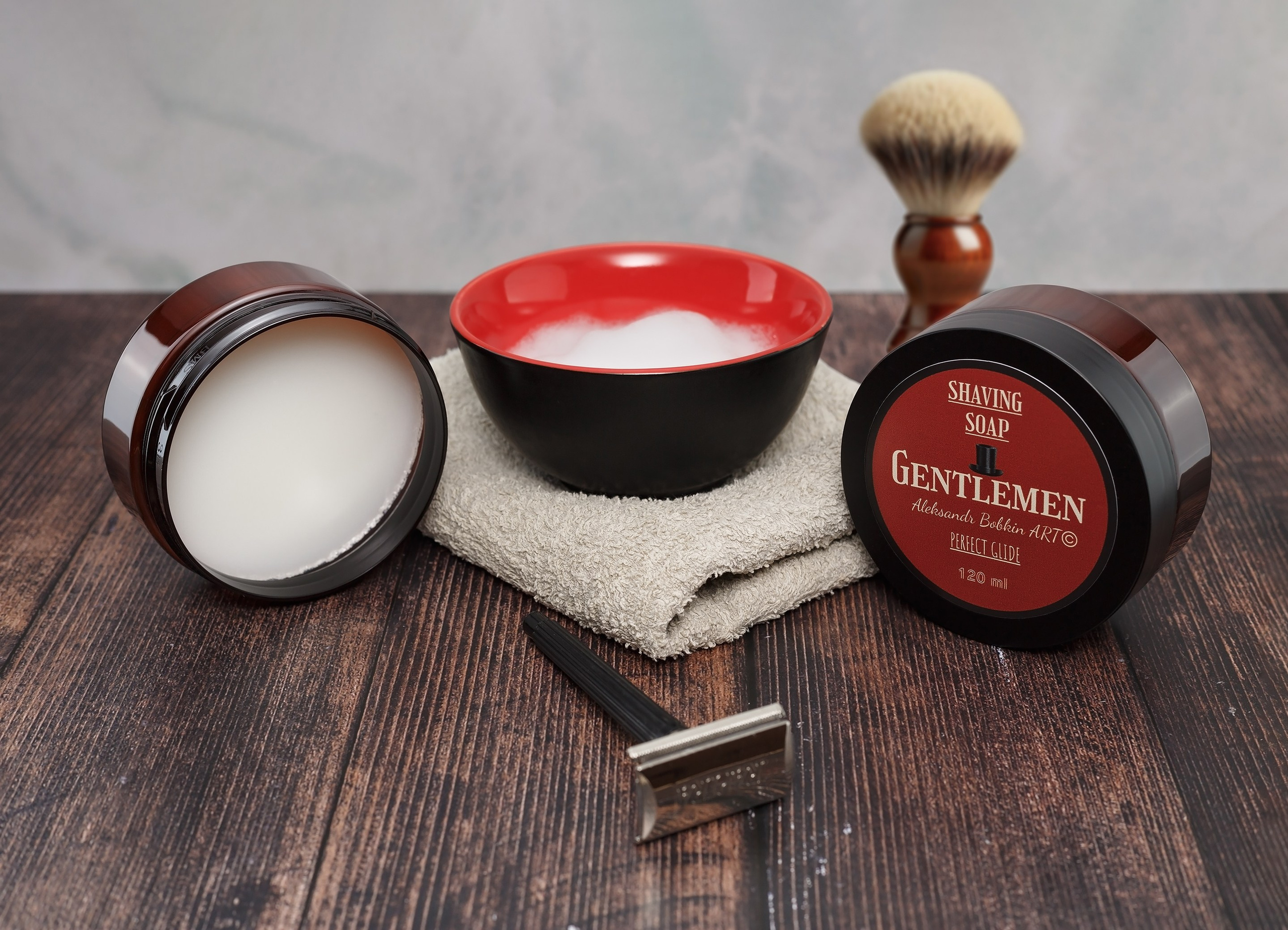 Имиджевое фото мыла для бритья личная гигиена 