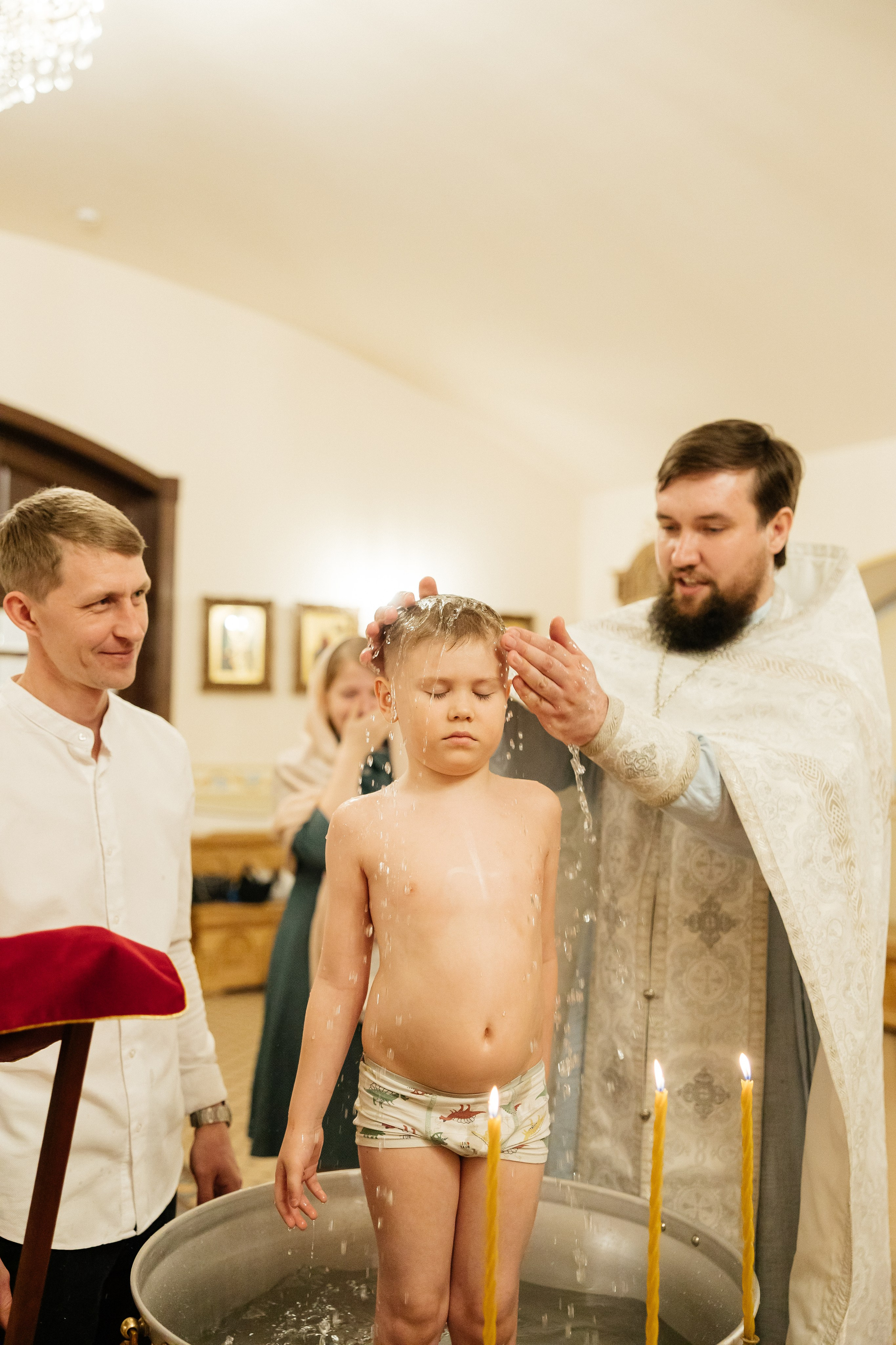 Таинство Крещения Максима и Александра. Храм Покрова Пресвятой Богородицы