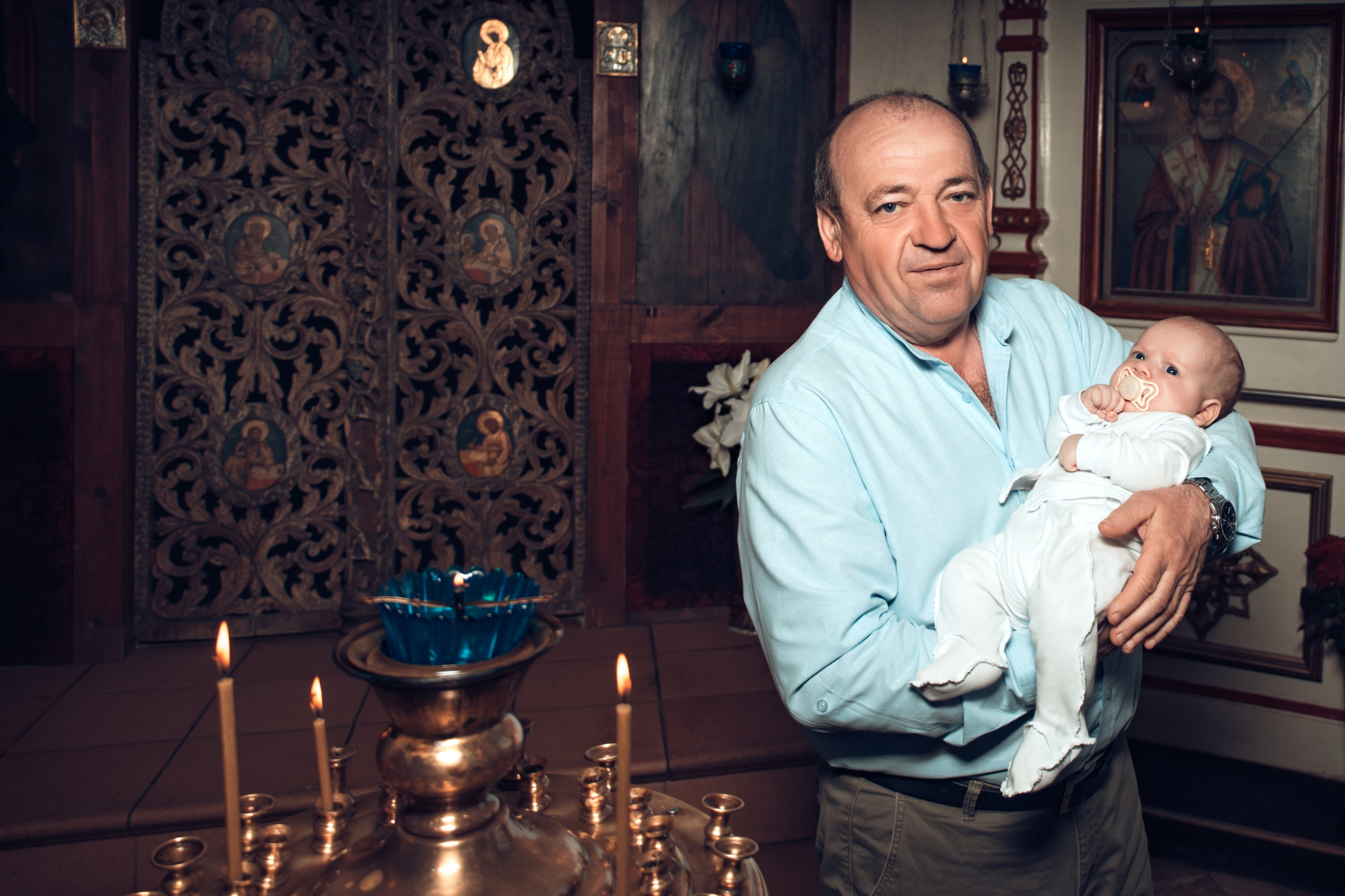 Таинство Крещения Тимофея. Николо-Ямской Храм. Семейный фотограф в Рязани и Рязанской области