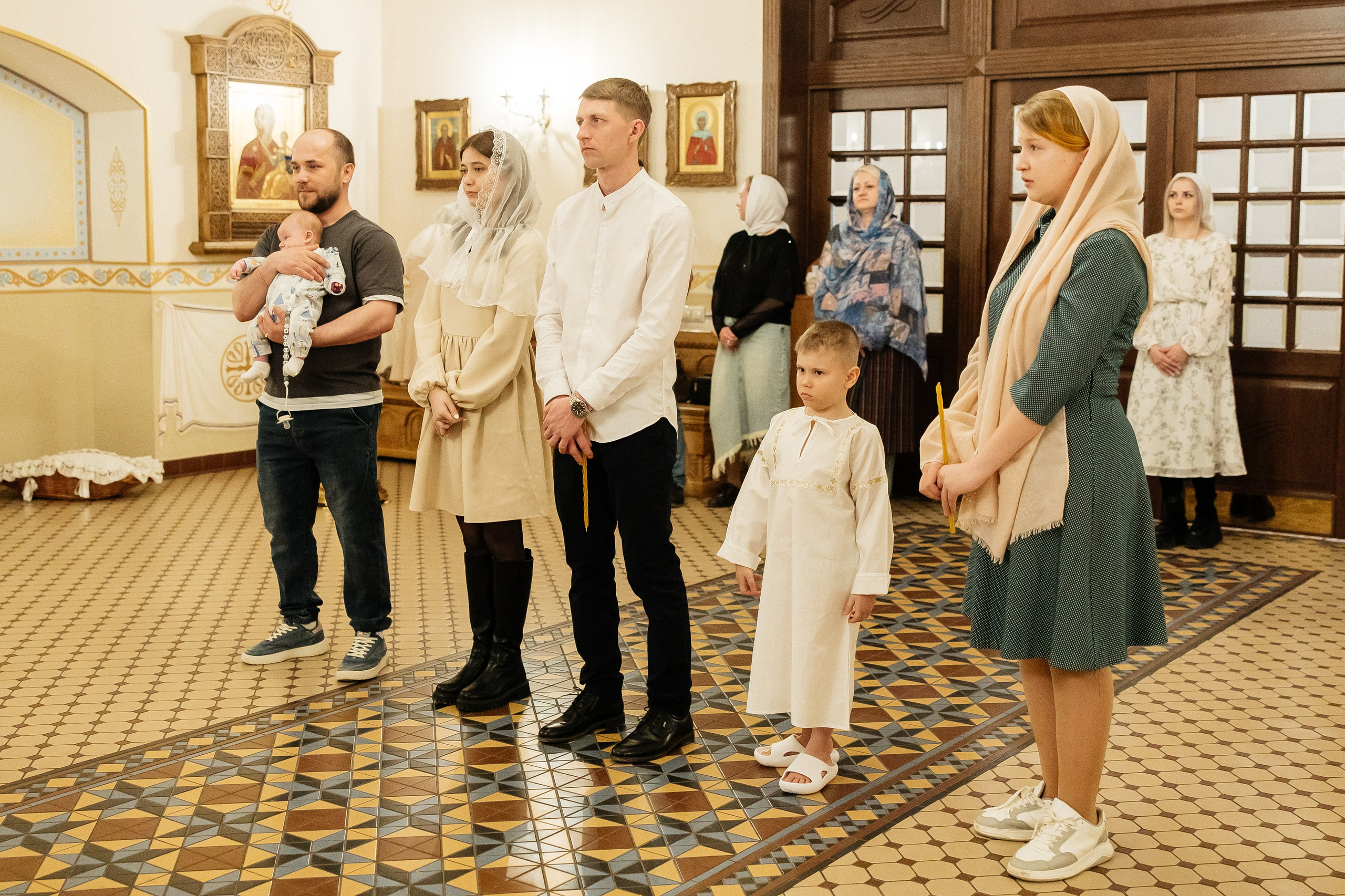 Таинство Крещения Максима и Александра. Храм Покрова Пресвятой Богородицы