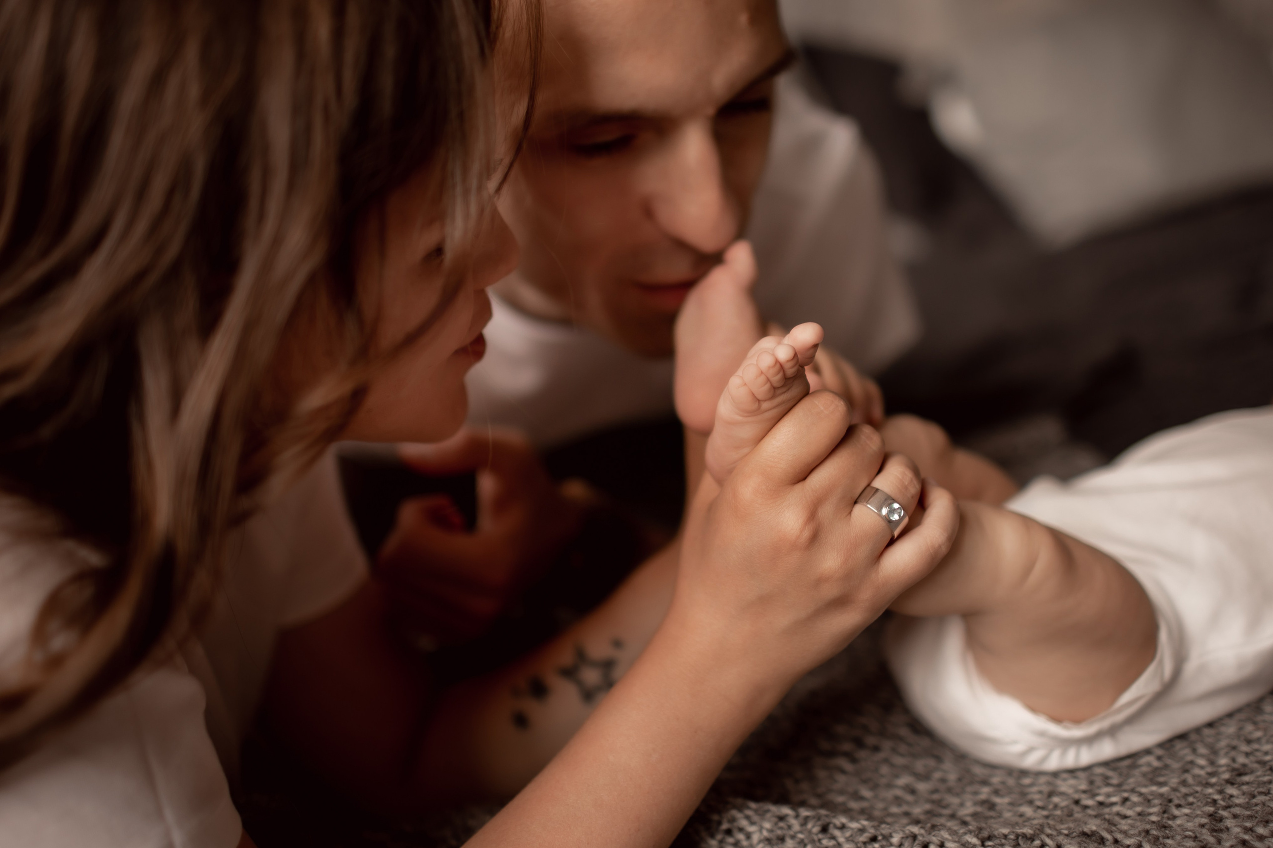 Валерия и Геннадий с крошкой. Семейный фотограф в Москве