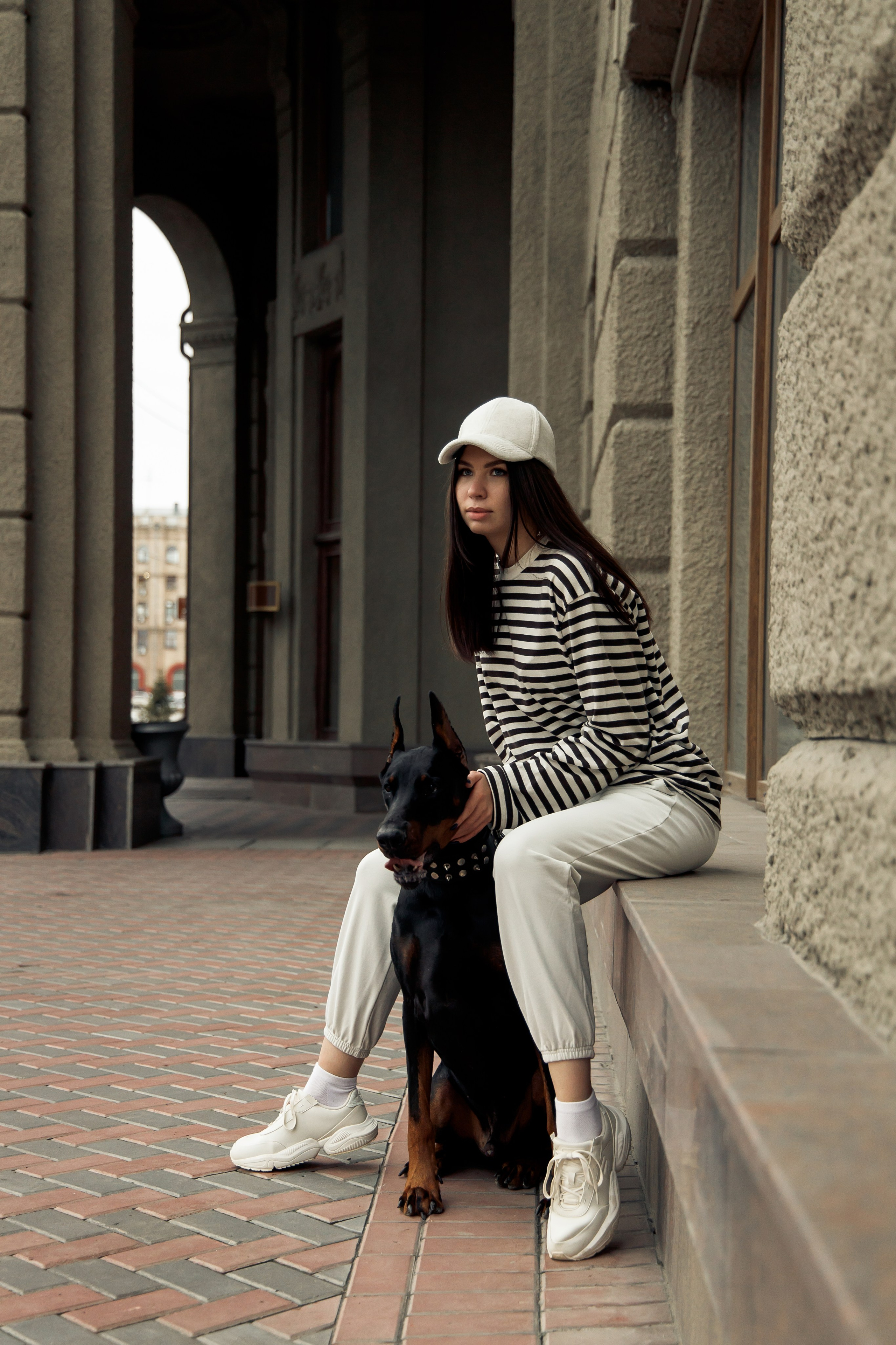 Лера с доберманом. Татьяна Мирзоян