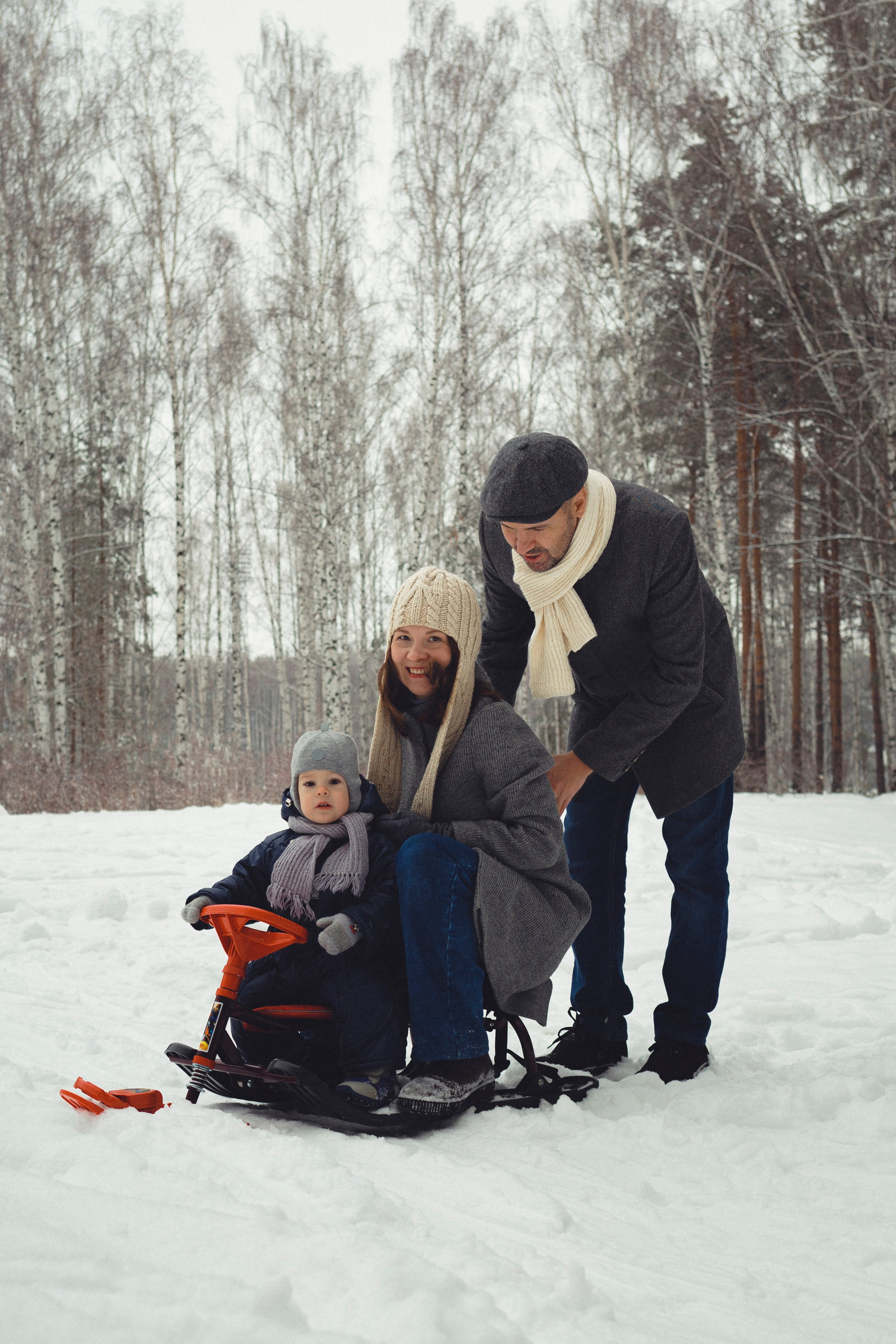 Семейная фотосессия в зимнем лесу. Марина Рерих — портретный фотограф в Екатеринбурге