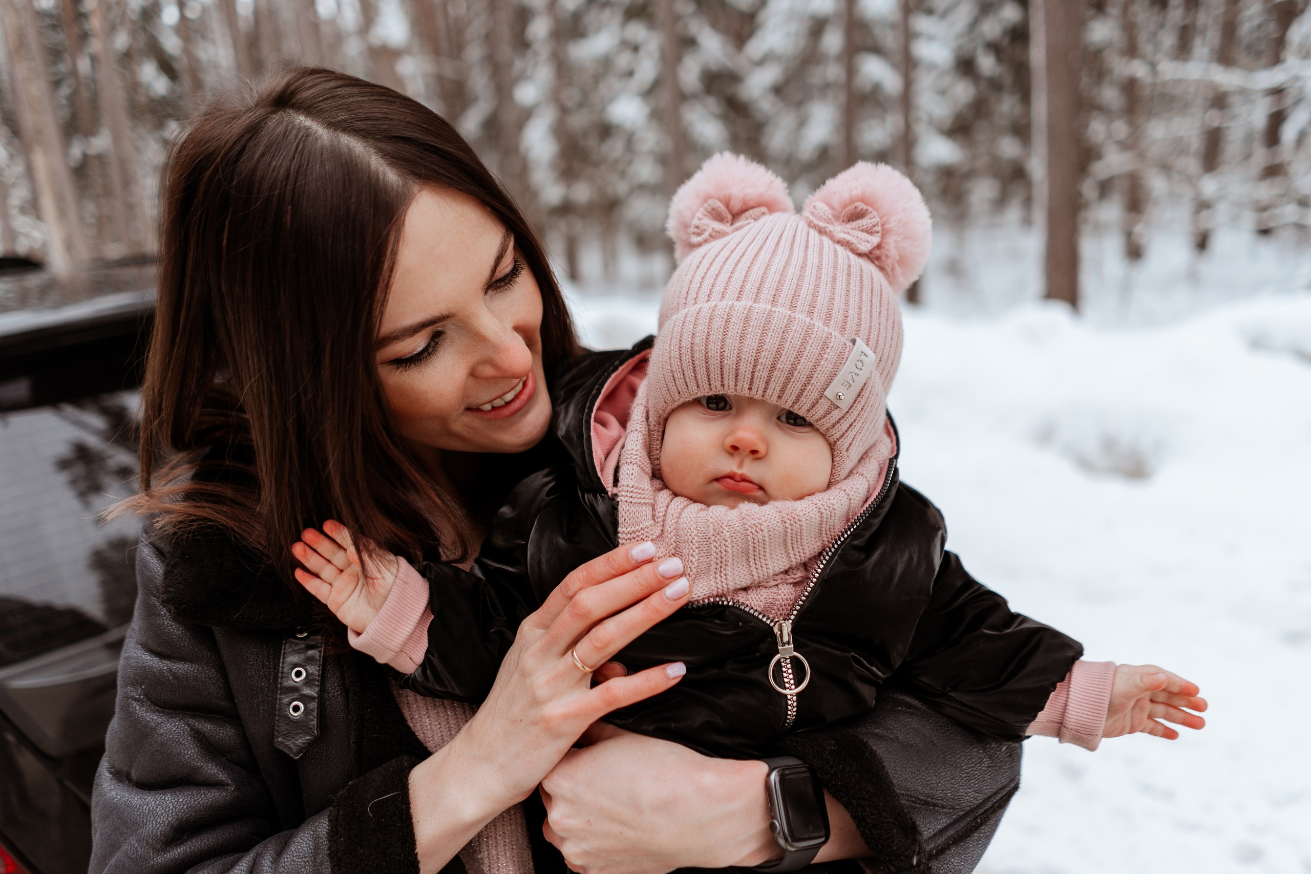 Семейная фотосессия Екатерины и малышки Даши в Калуге