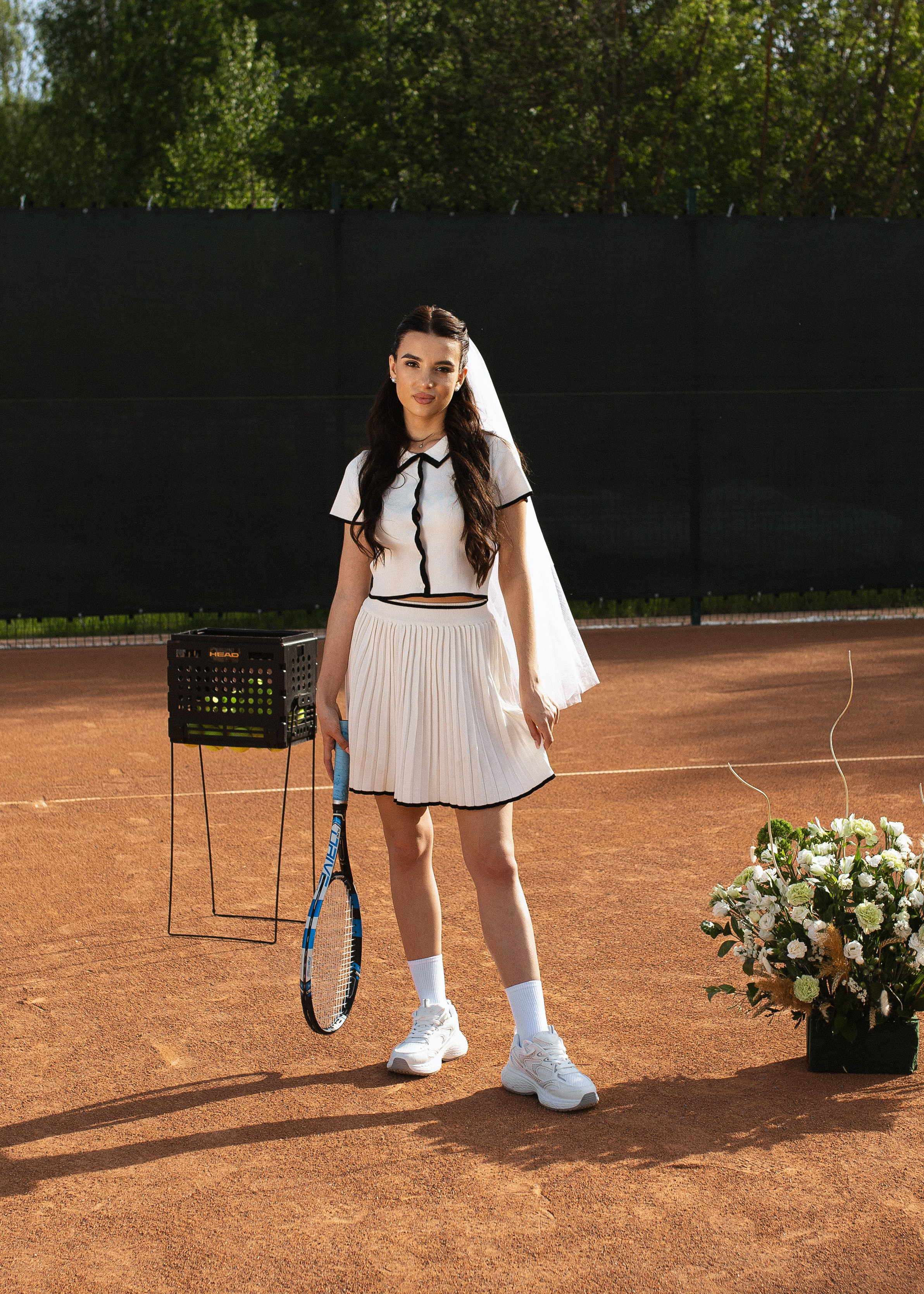 Утро невесты на теннисном корте. Фотограф Вышний Волочек/Тверь/Москва/Санкт-Петербург