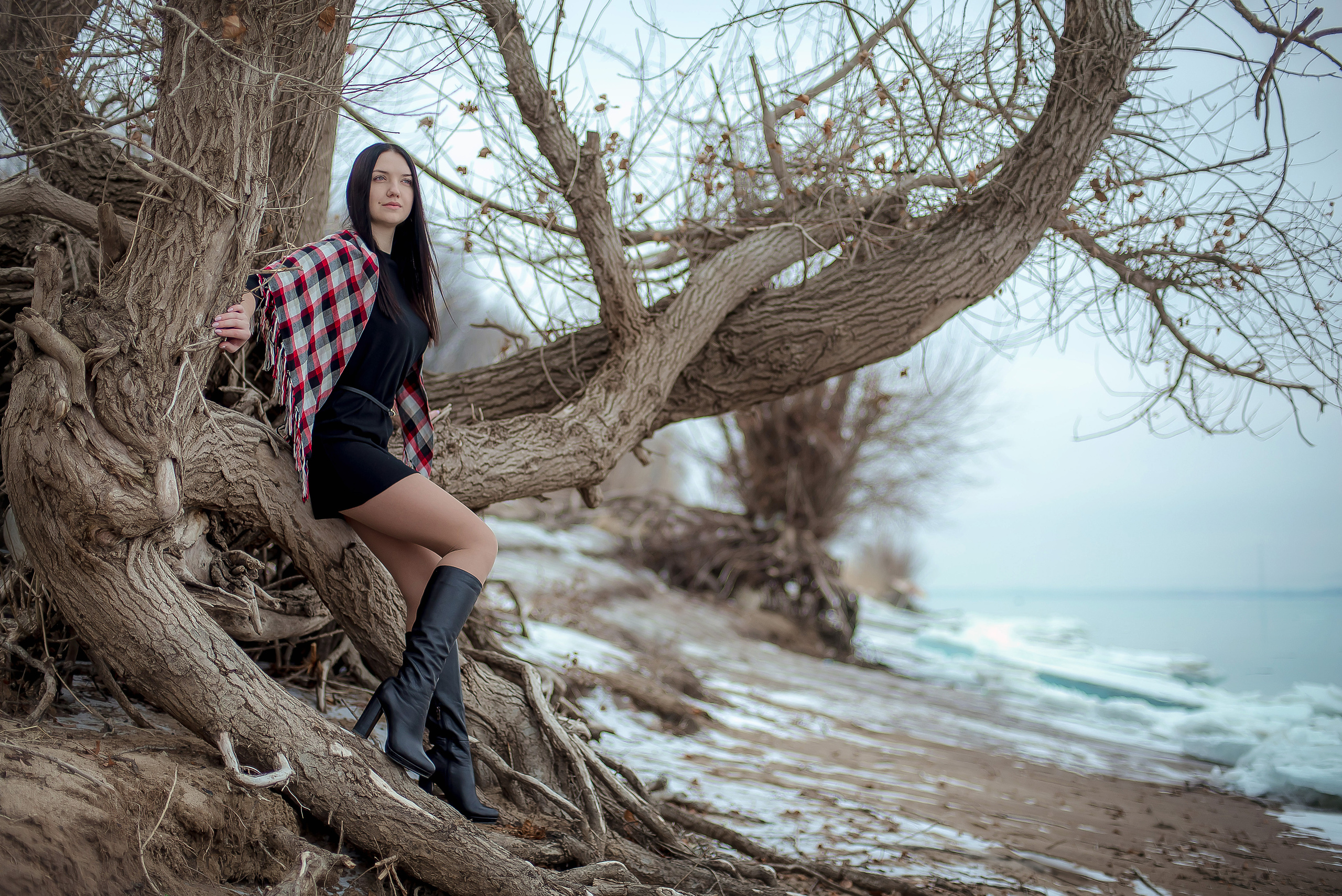 Зимняя фотосессия на Волге Дарья Мельникова фотограф Евгений Матвиенко