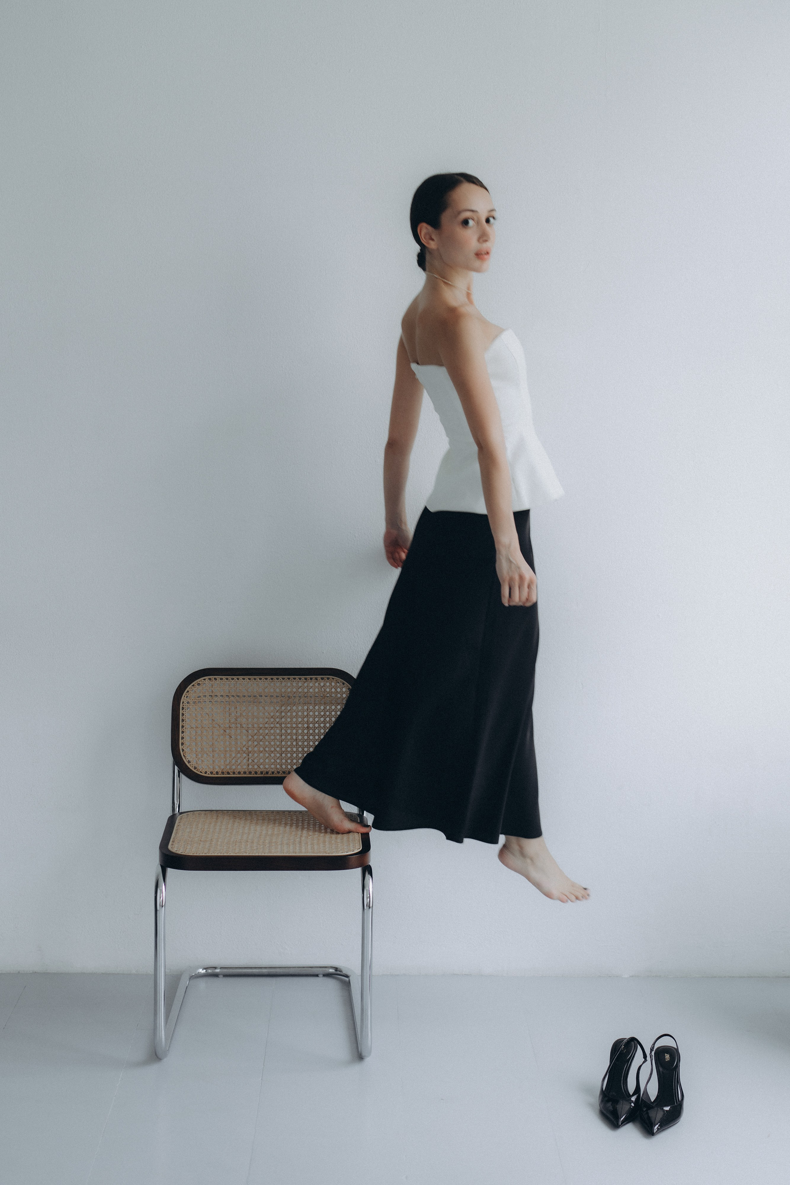 Natural female portrait focused on emotions