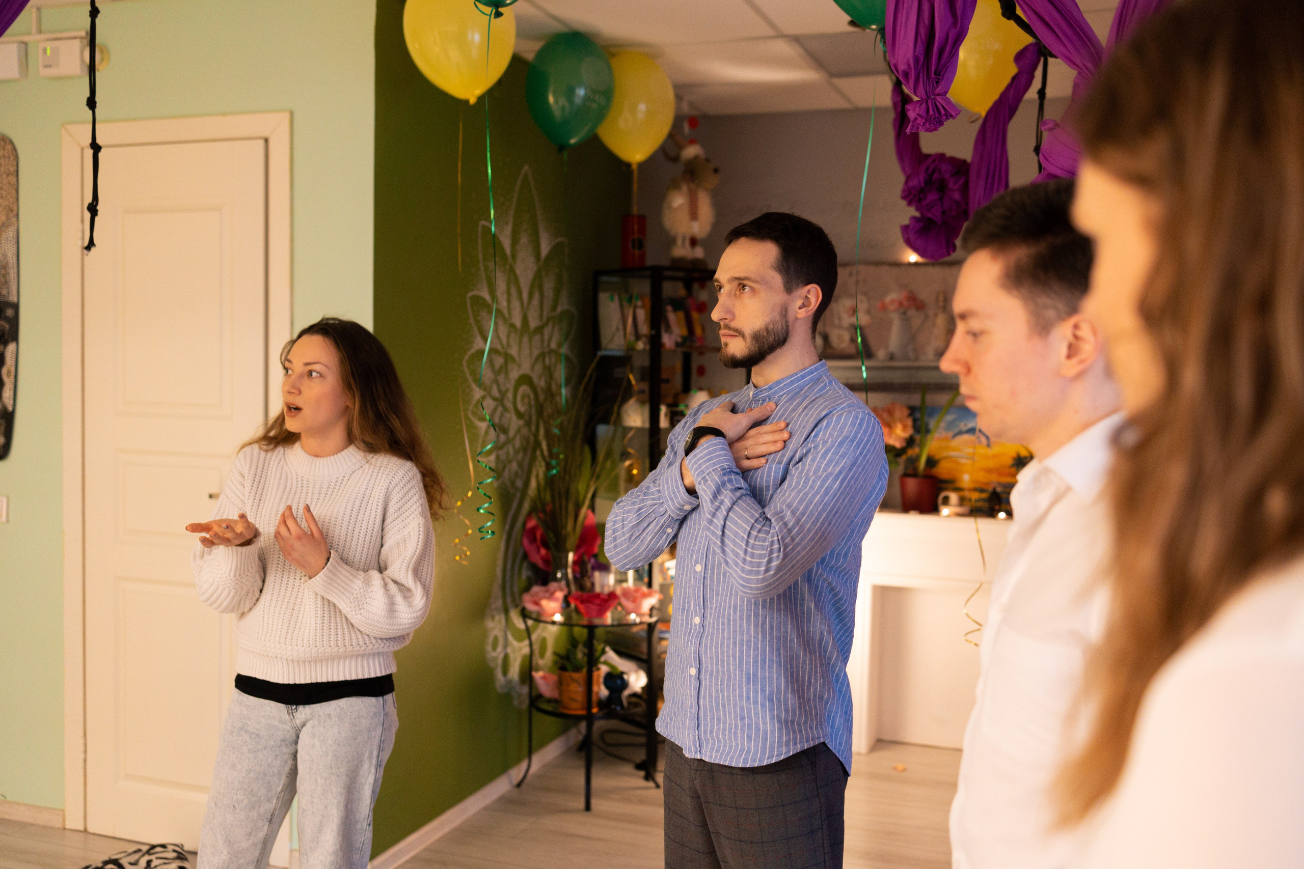 Мастер-класс в йога студии. Портретный фотограф в Санкт-Петербурге