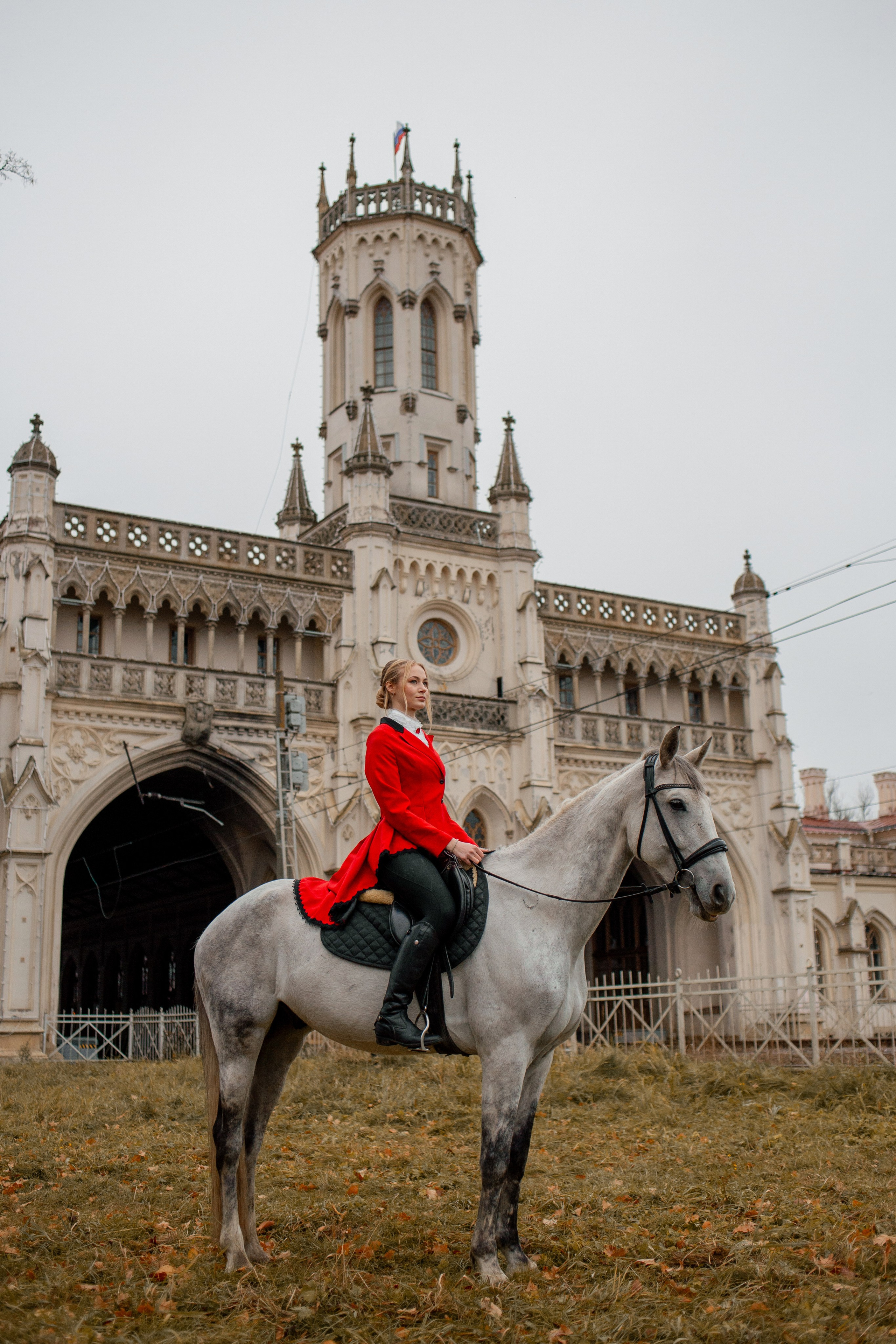 Настя и орловский рысак Павел