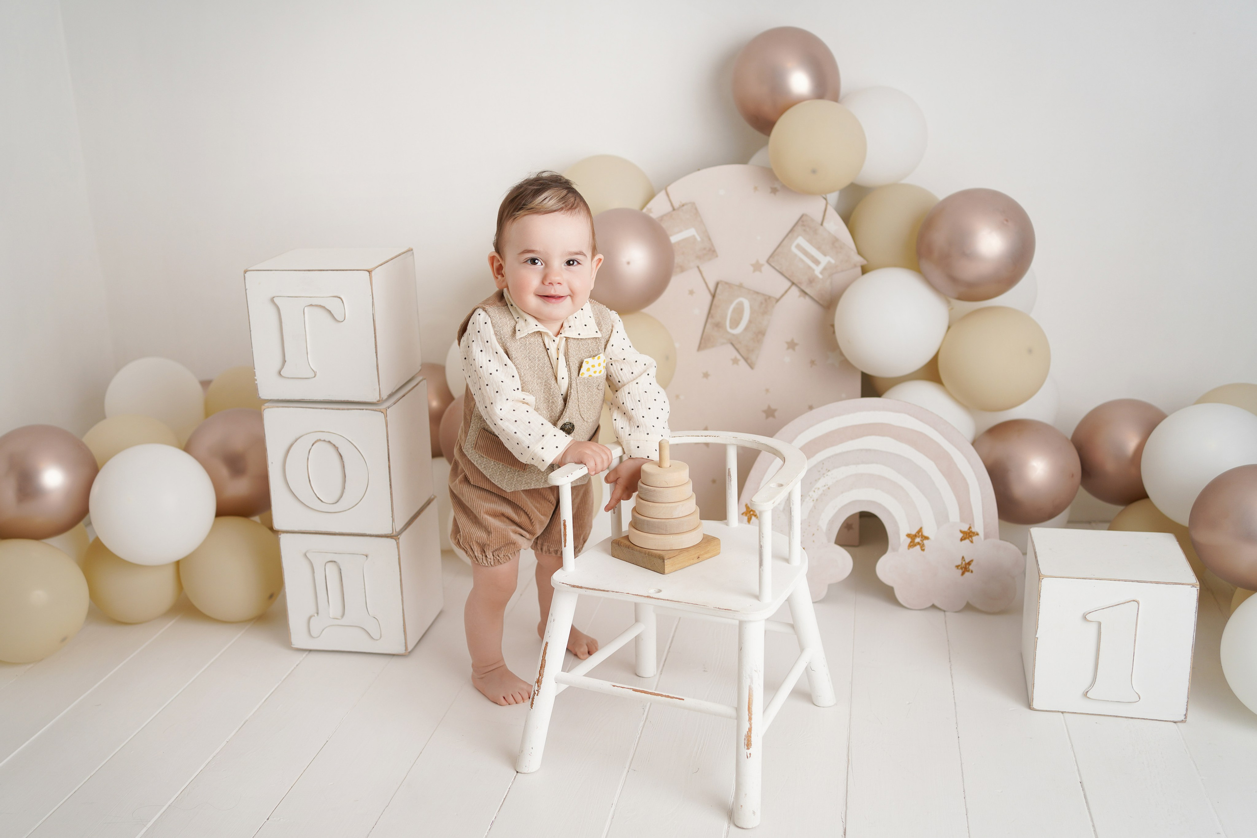 Детская фотосессия Первый годик для мальчиков. Детский фотограф и фотограф новорожденных в Калининград Оксана Иваний