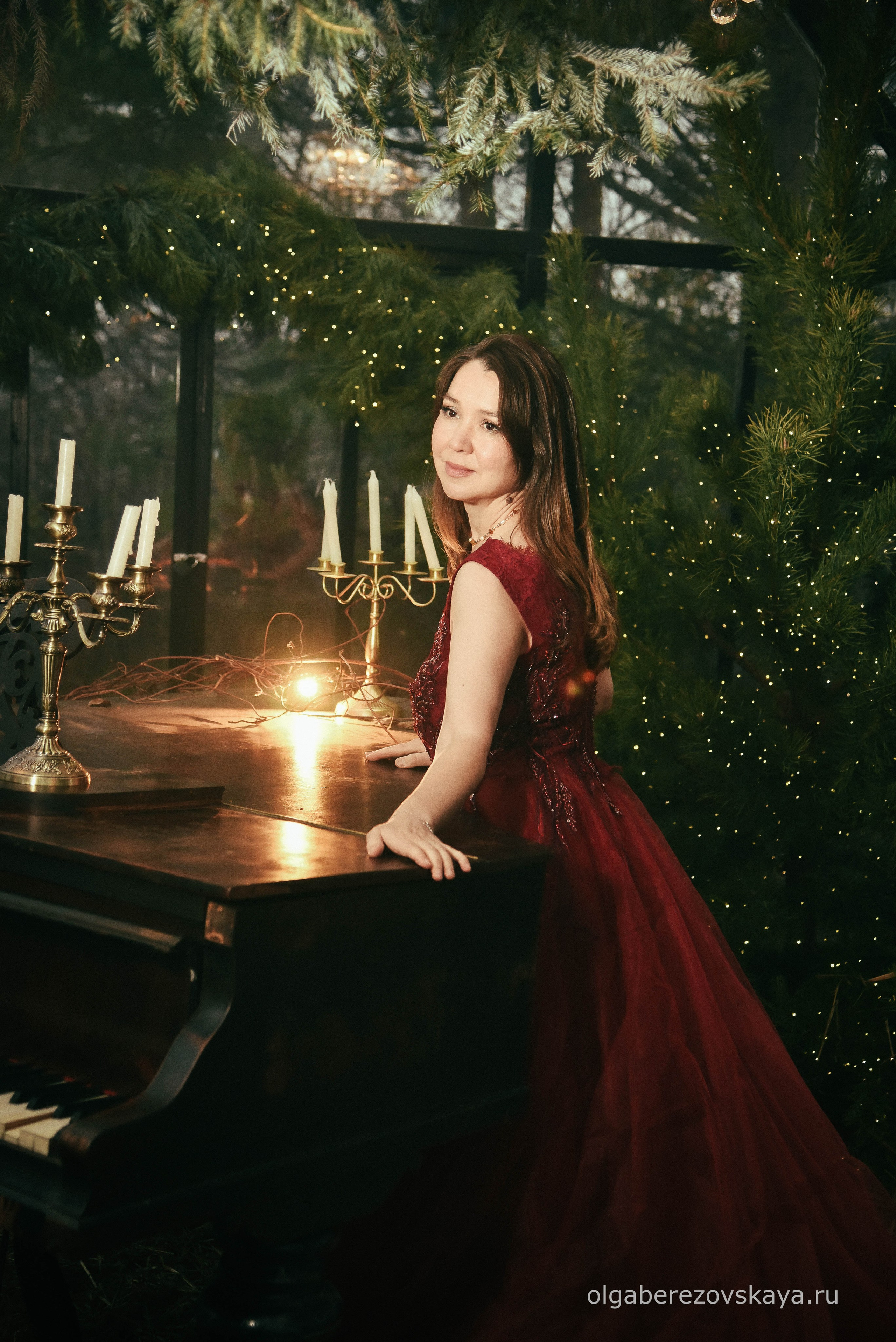 Новогодняя фотосессия с роялем