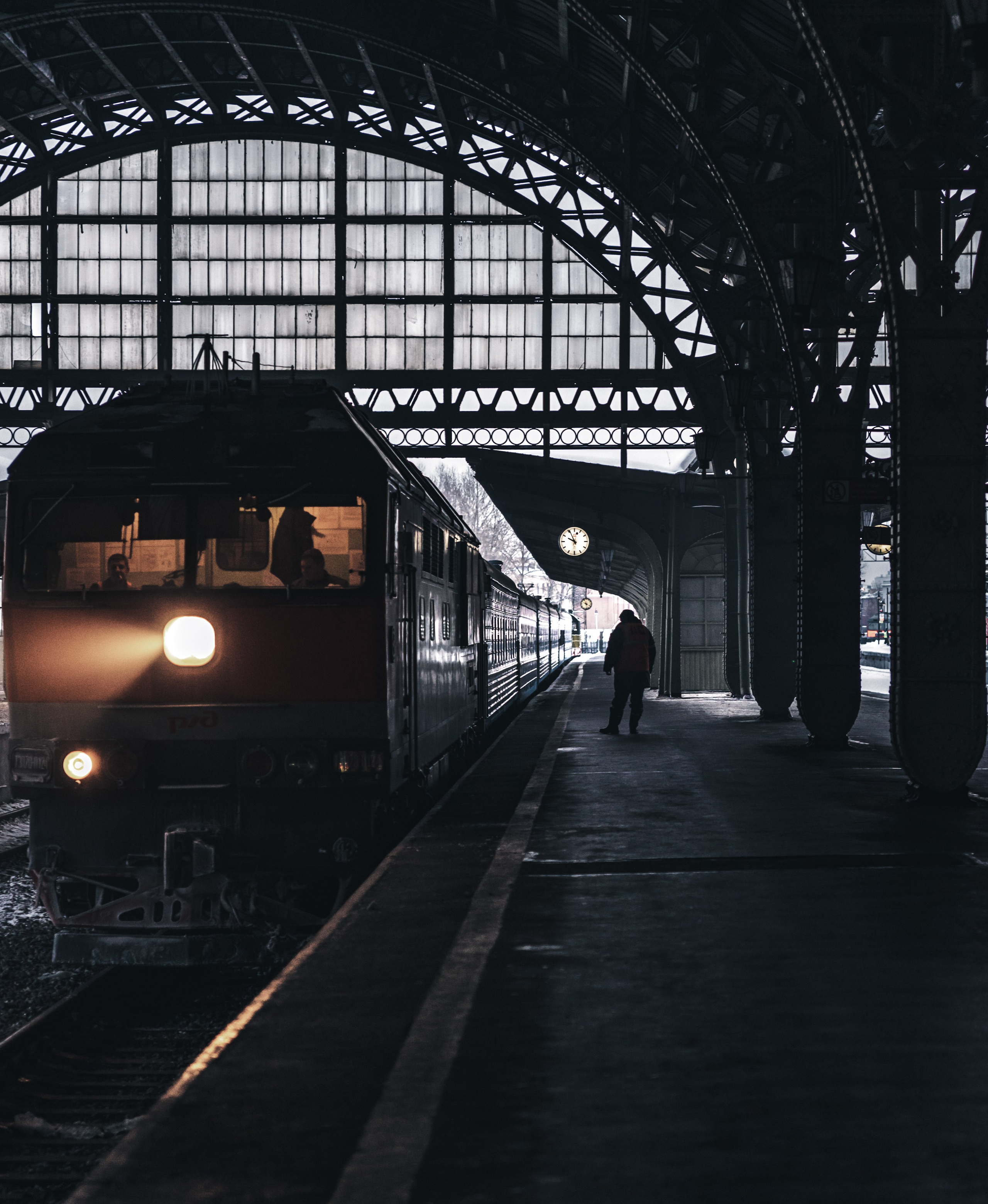 Витебский  вокзал, Витебский вокзал Санкт-Петербурга, поезд на Витебском вокзале в Санкт-Петербурге, перрон Витебского вокзала 