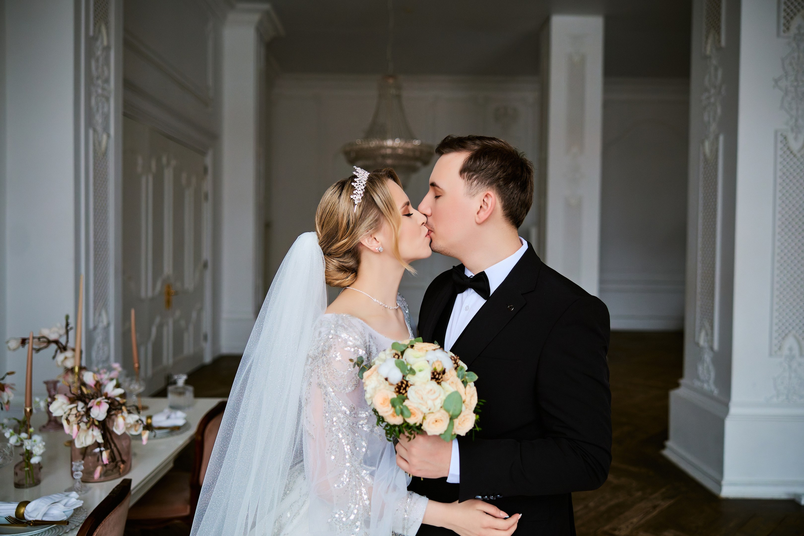 Свадебная фотосессия в студии. Свадебный фотограф Сергей Колбинский