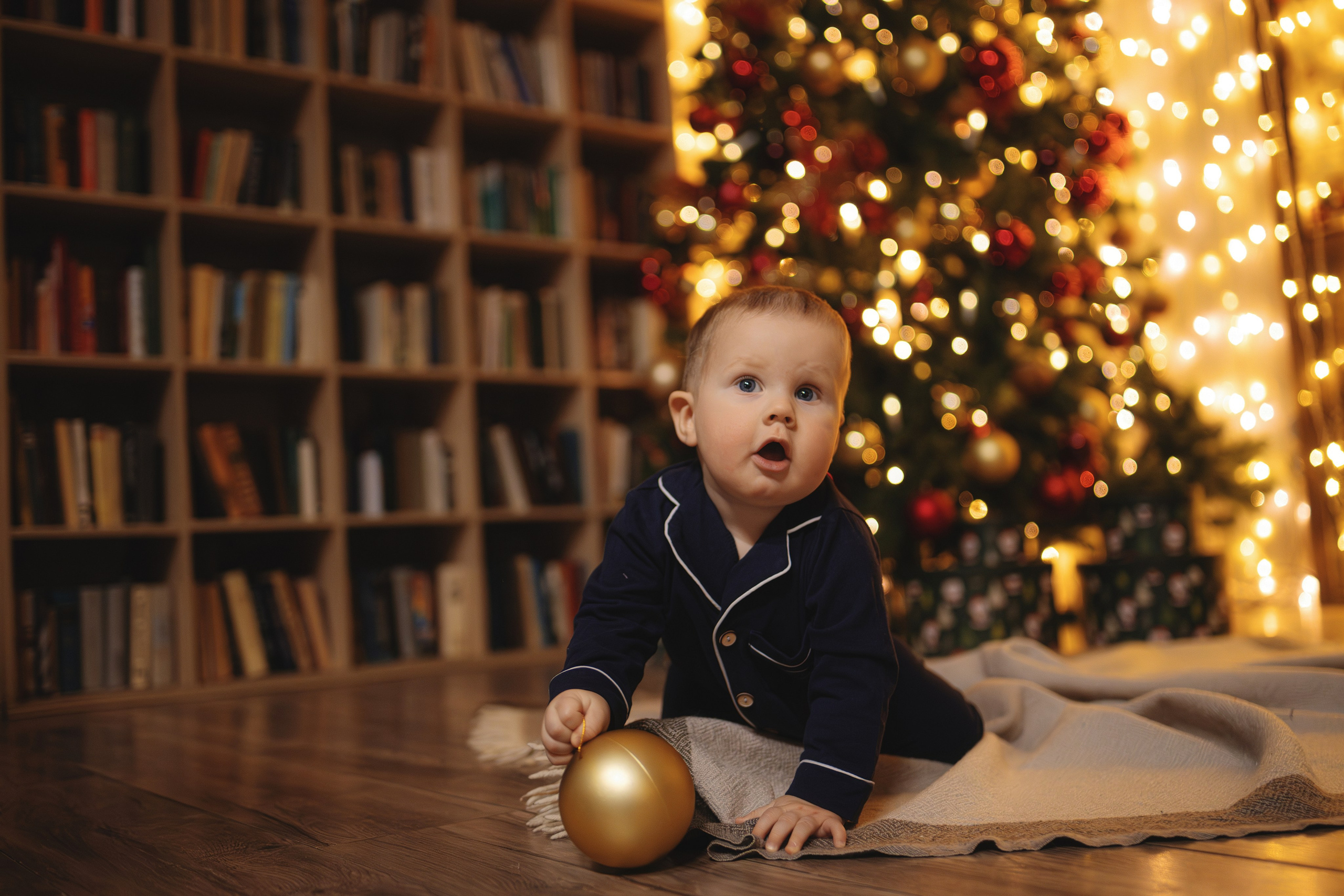 Семейная новогодняя фотосессия в пижамах. Семейный фотограф в Москве 📸