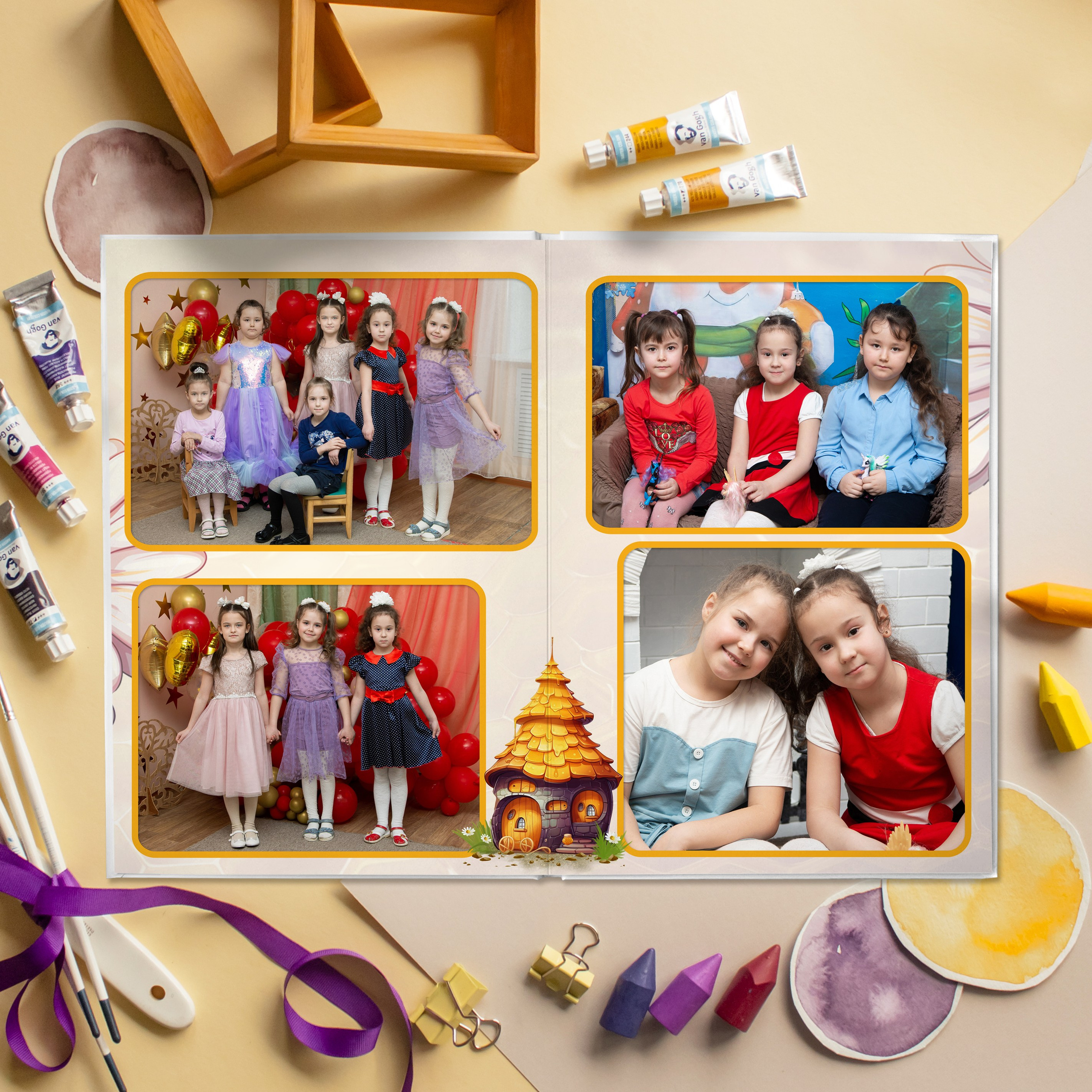 Альбом на 3 разворота Детский Сад. Выпускные Альбомы и Фотосессии п. Кавалерово