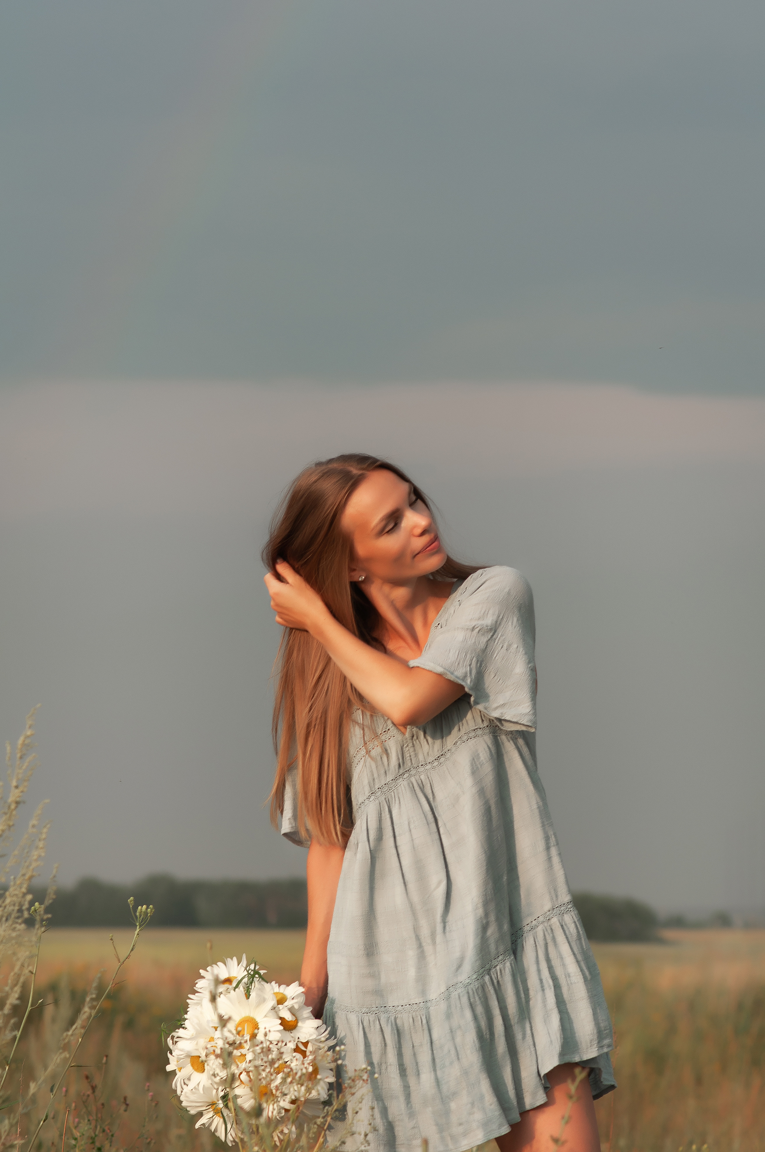 Анюта, Тасенька, Слава. Полынь, радуга, ромашки. НН. Детский и семейный фотограф Катерина Мишина