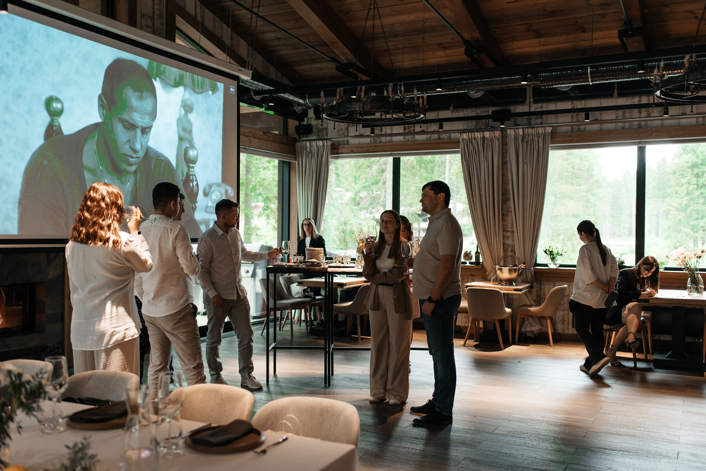 свадебный ужин в ресторане Чаща в Охта парке