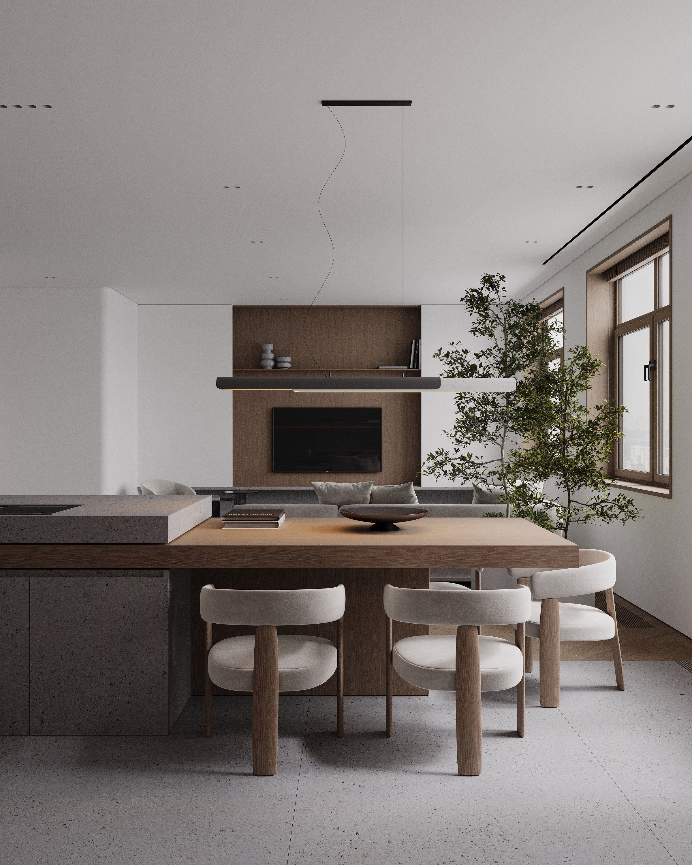 Кухня- гостиная. 3D визуализатор