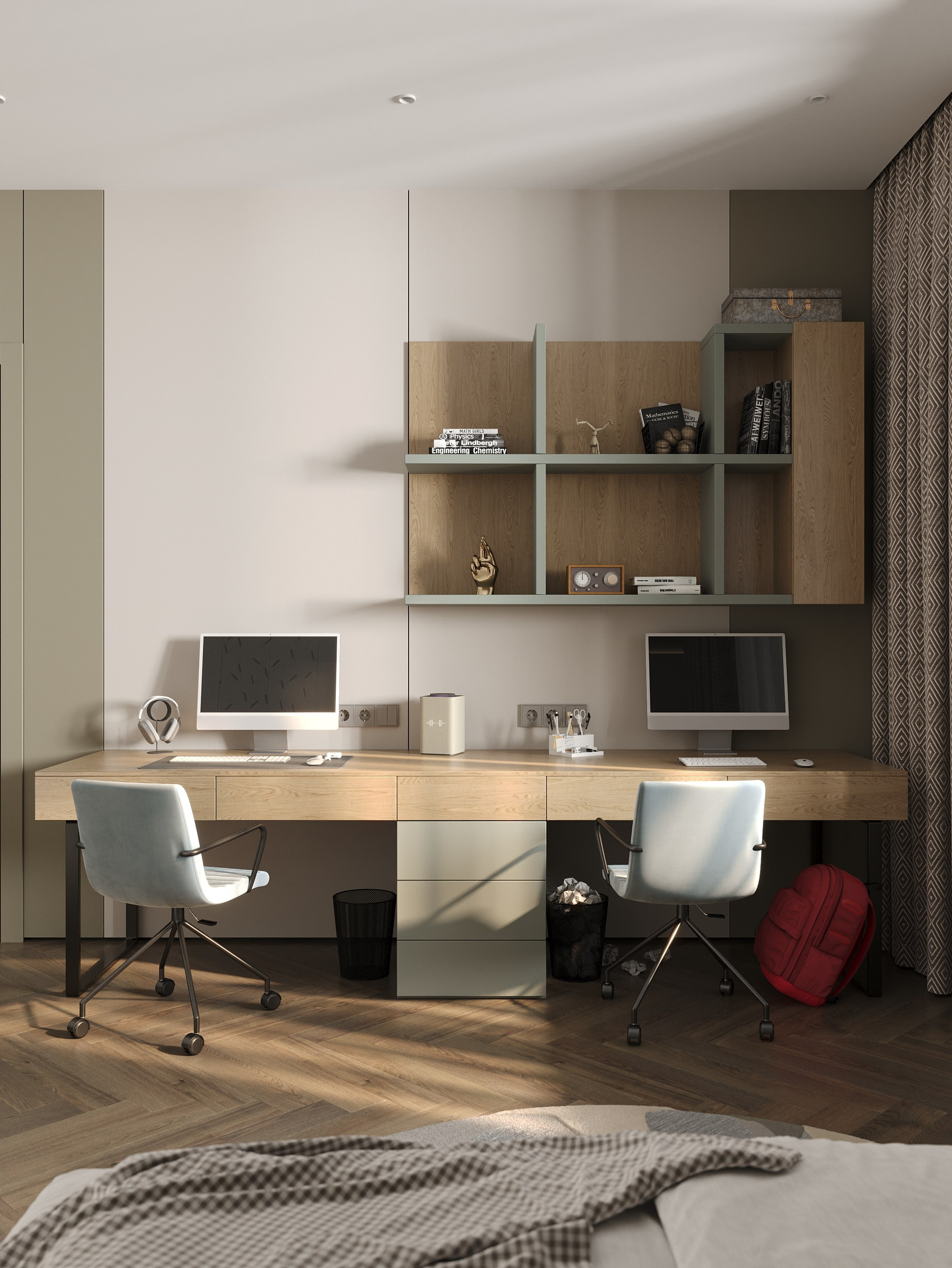 Sage & Oak Workspace. 3D Визуализация