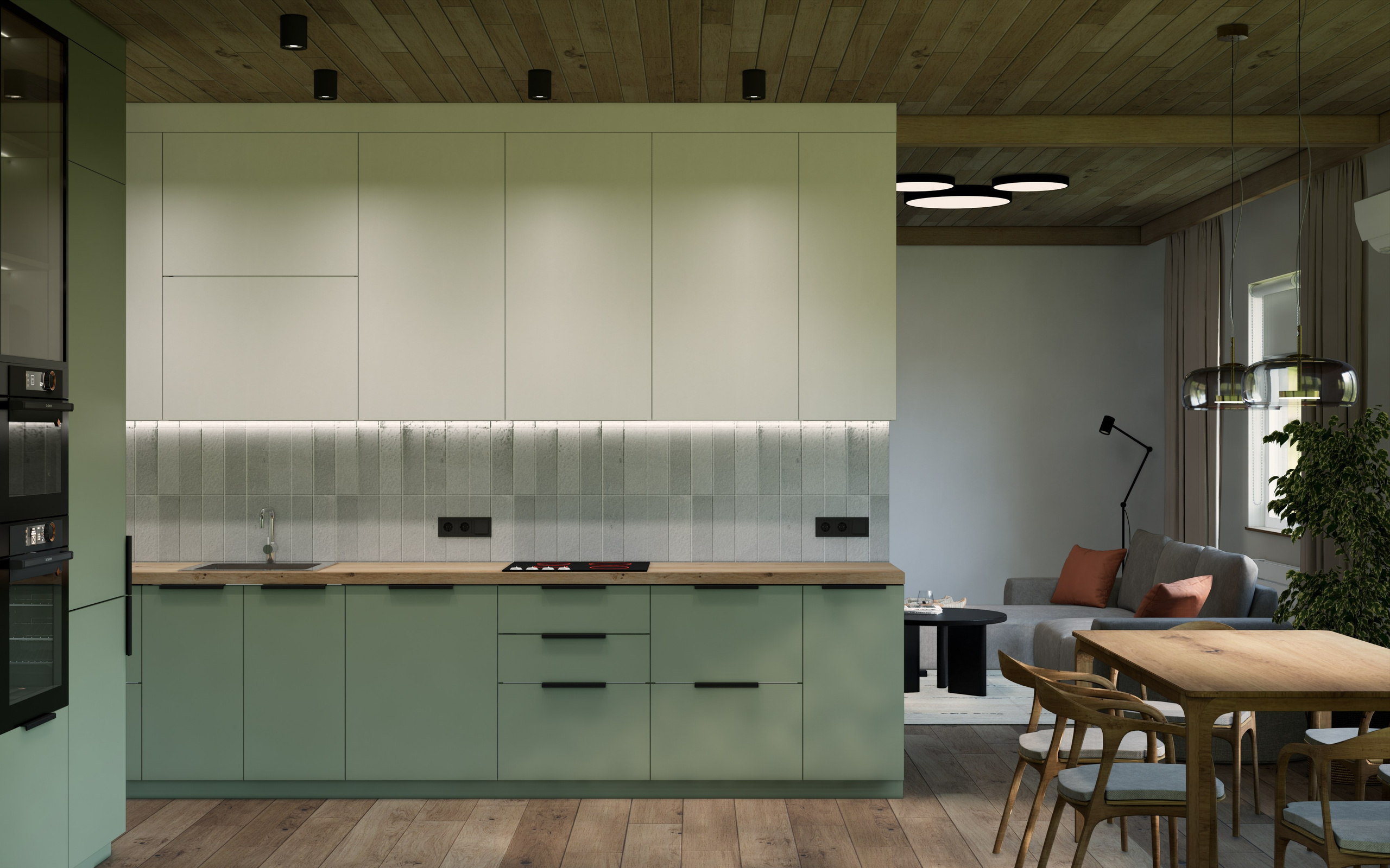 Загородный дом 110 м² в Ленинградской области (совместная работа с Любовью Поляковой designpolyakova.ru). Push-design.ru