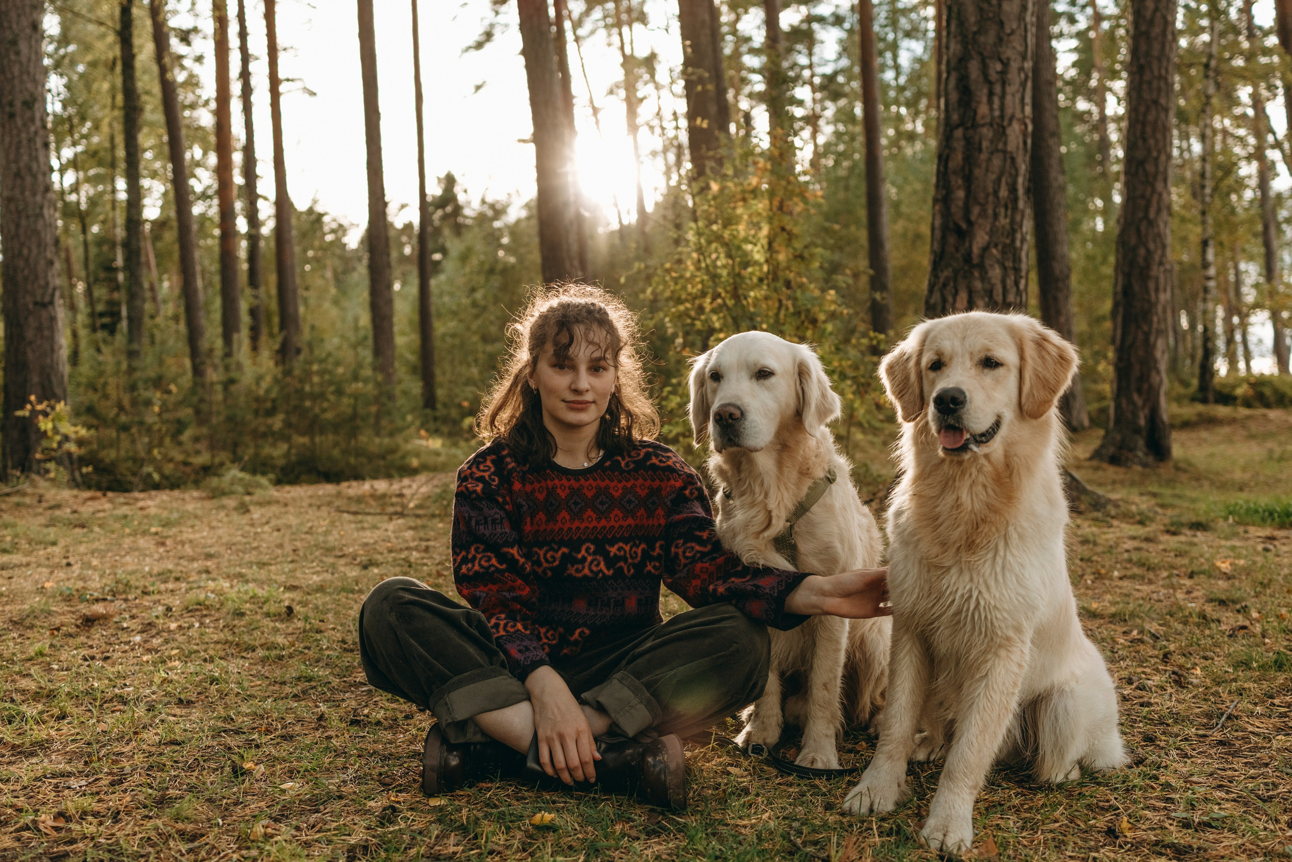 Прогулка Насти с Арчи и Арагоном. Фотограф-анималист в Санкт-Петеребурге Титова Алиса