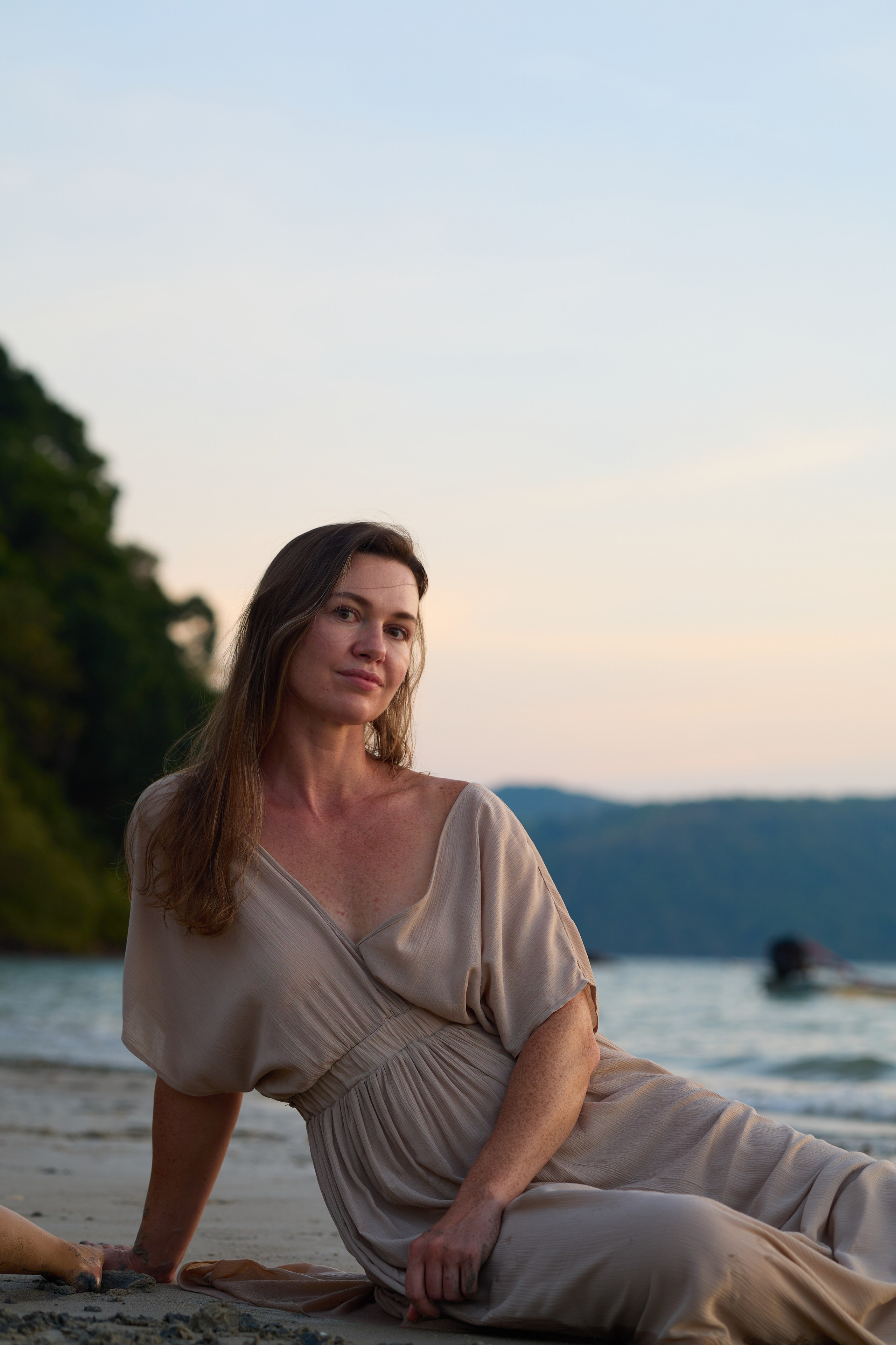 Съёмка мамы с дочкой на море