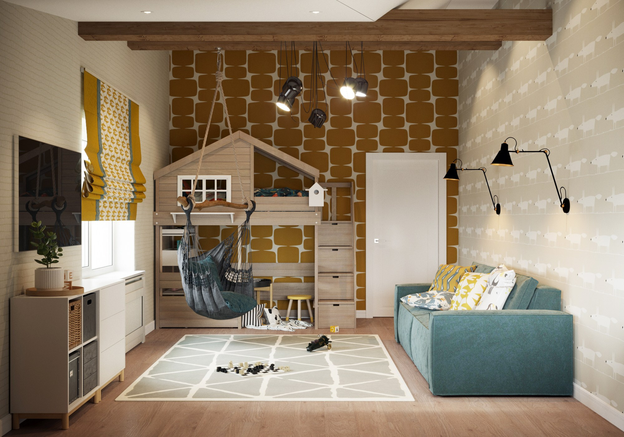 Детская по проекту Геворгян Арпины. Визуализатор Векшина Елена