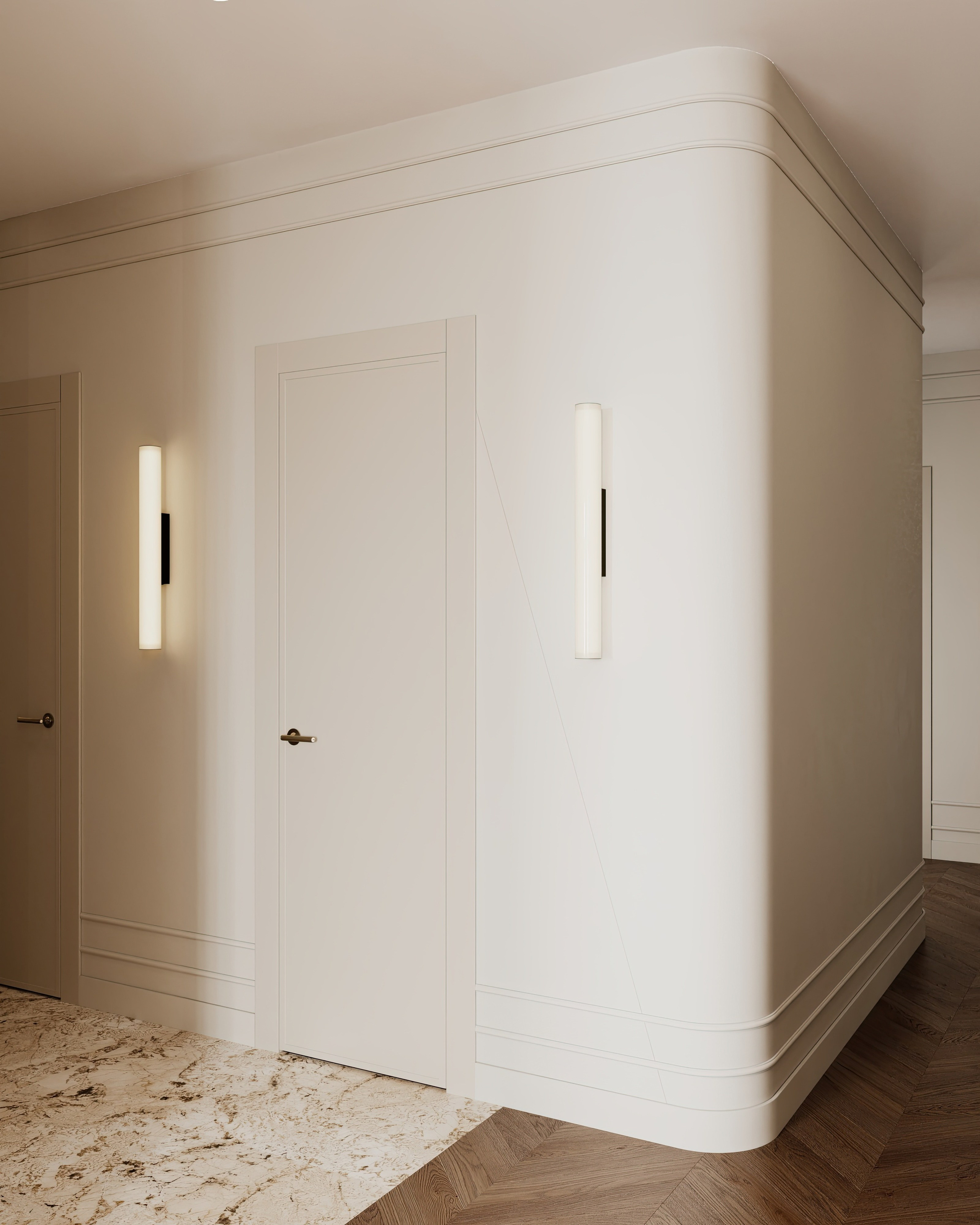 Полянка кухня-гостиная-прихожая-коридор. Визуализатор Векшина Елена