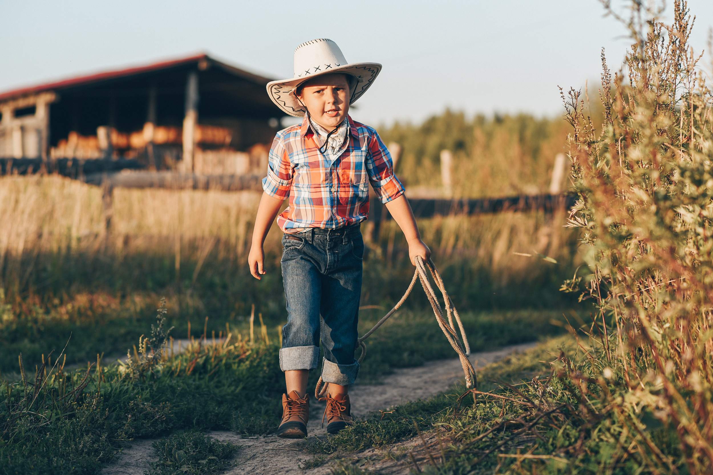 Игра в ковбоя. Детский и семейный фотограф