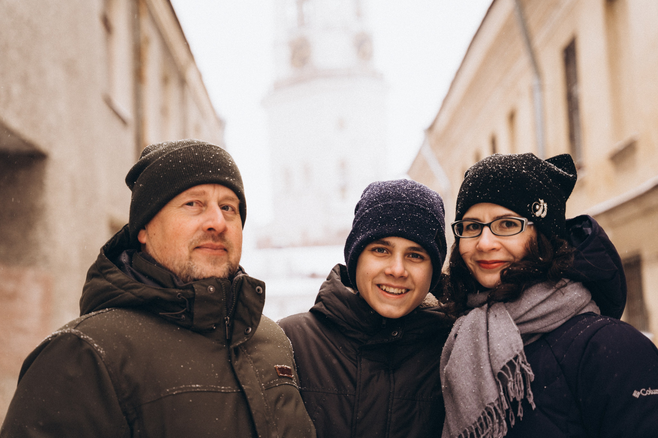 Январская прогулка: Даня, Елена и Андрей. Фотограф в Ульяновске Александра Григоровских