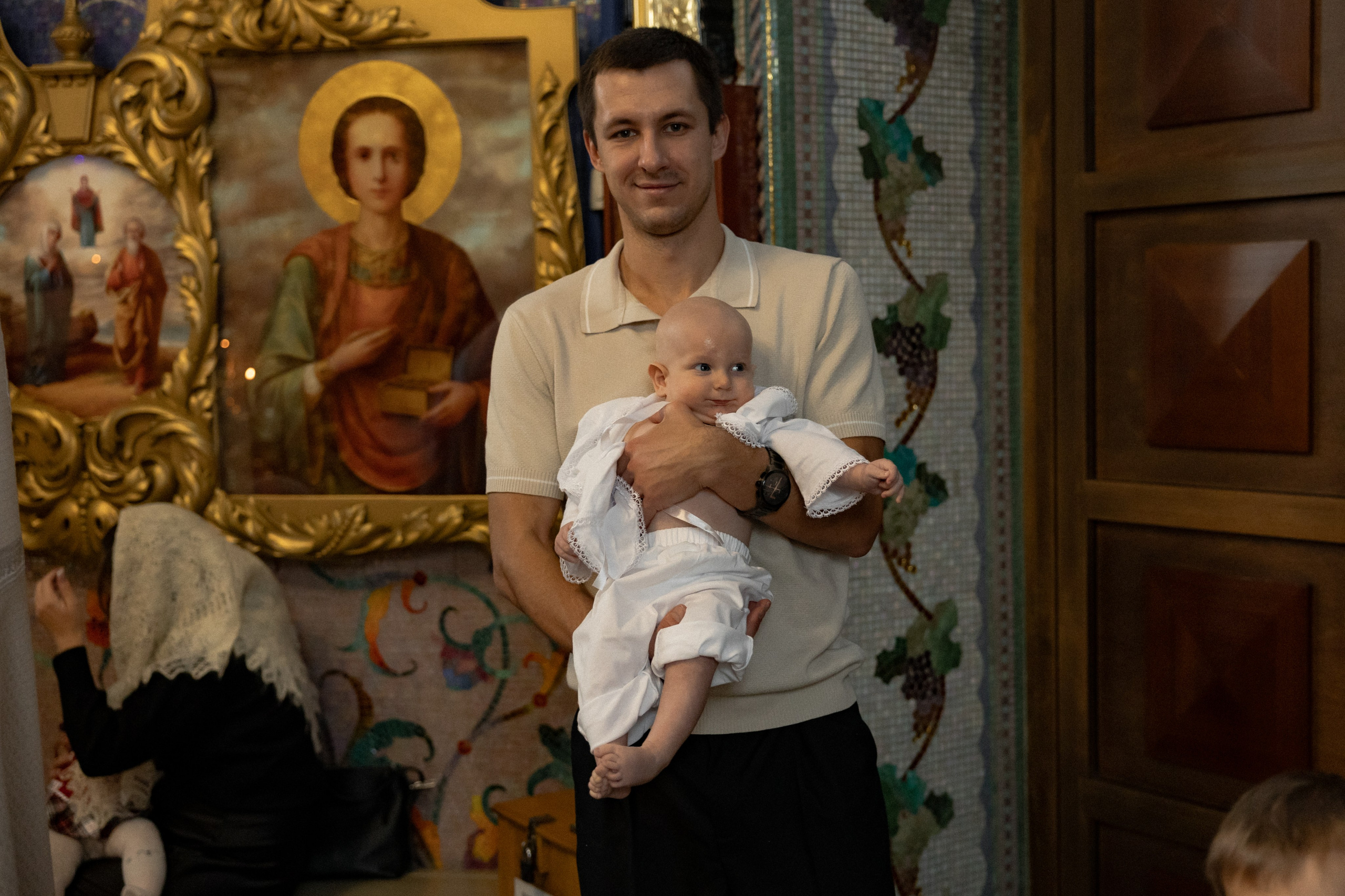 Крещение Ивана в часовне Серафима Саровского