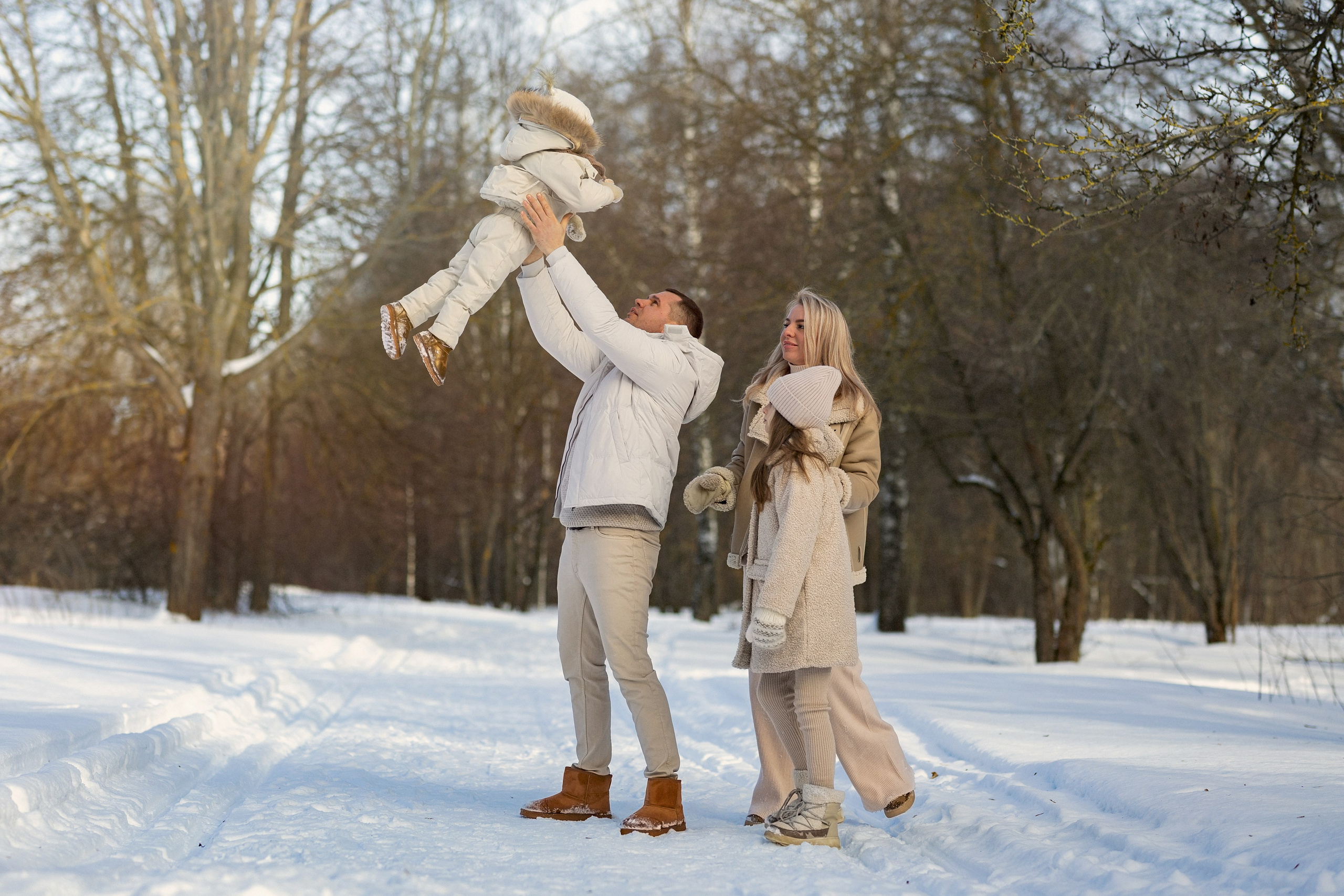 Фотосессия в зимнем парке. Семейный фотограф в Москве Трубинова Екатерина