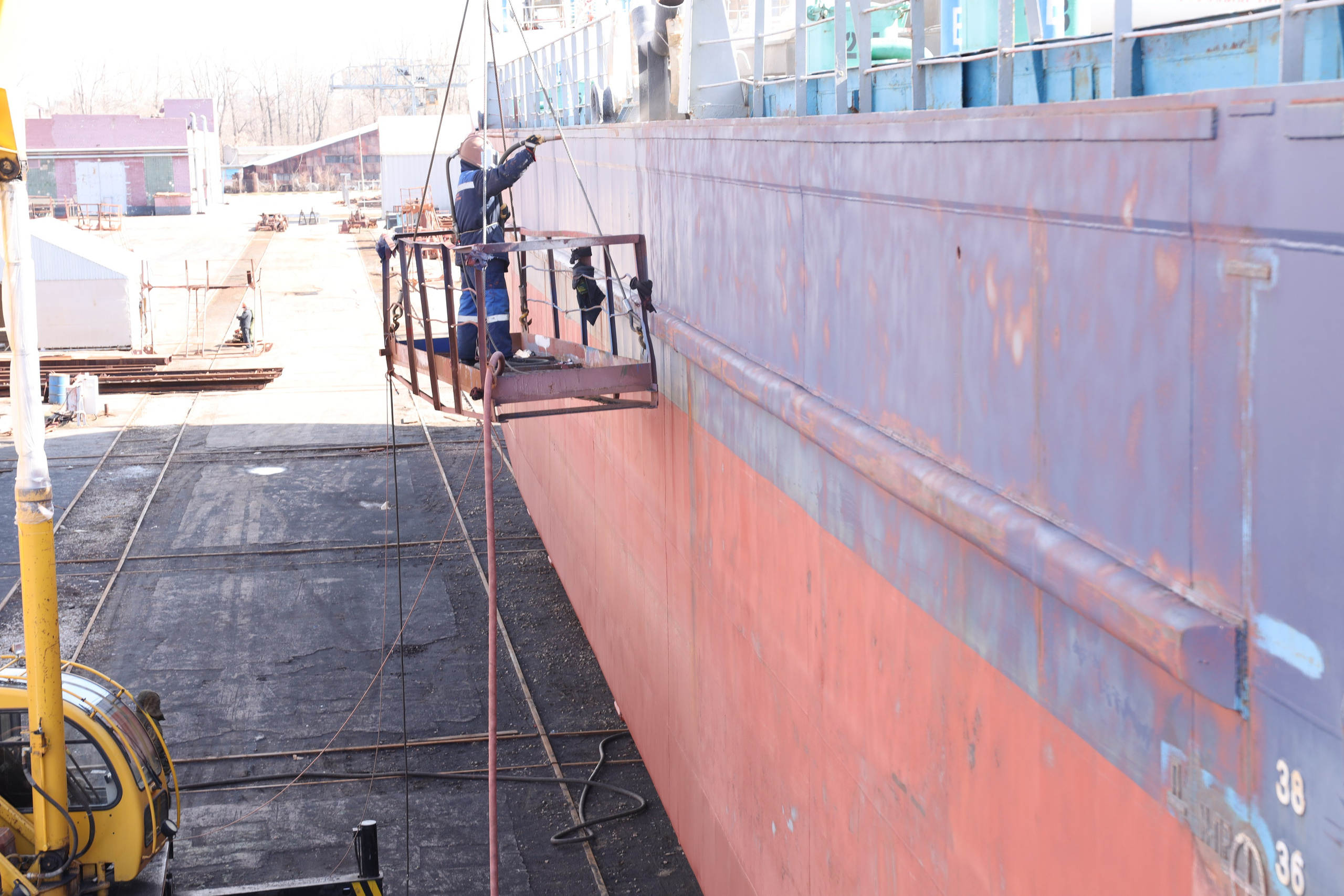 ЗАО нефтефлот Зимние фото + закаладка киля Судна. Фотограф в Самаре Максим Тырин