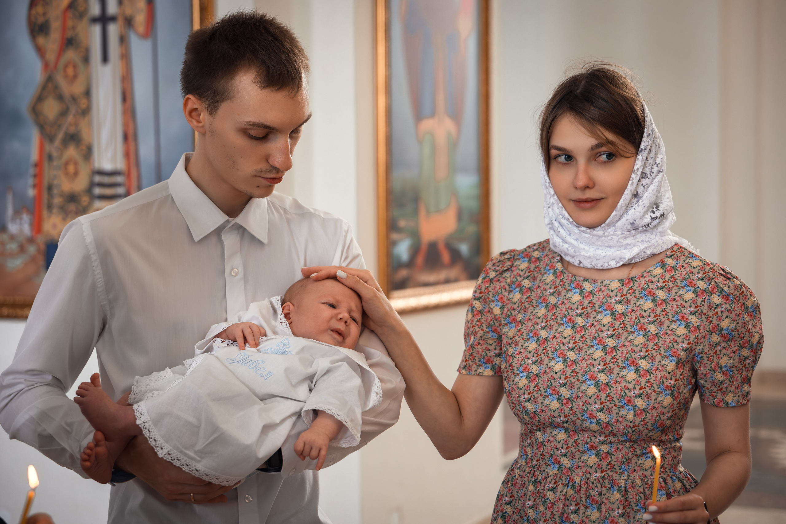 Крещение в Храме Успения Пресвятой Богородицы в Останкино | Фотограф Мария Шантарева
