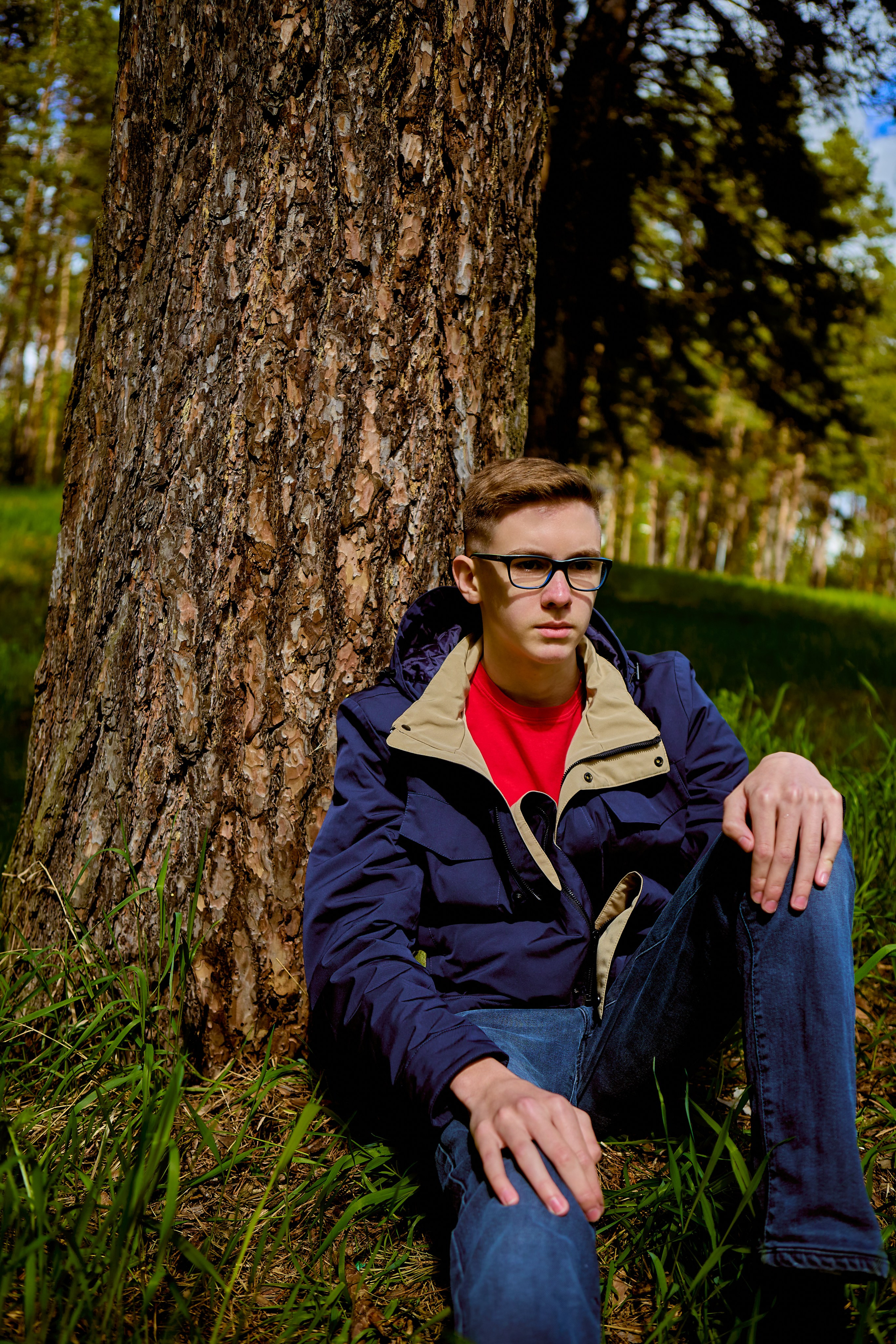 Портретный фотограф Дзержинск фотосессия на прогулке в парке Утиное озеро