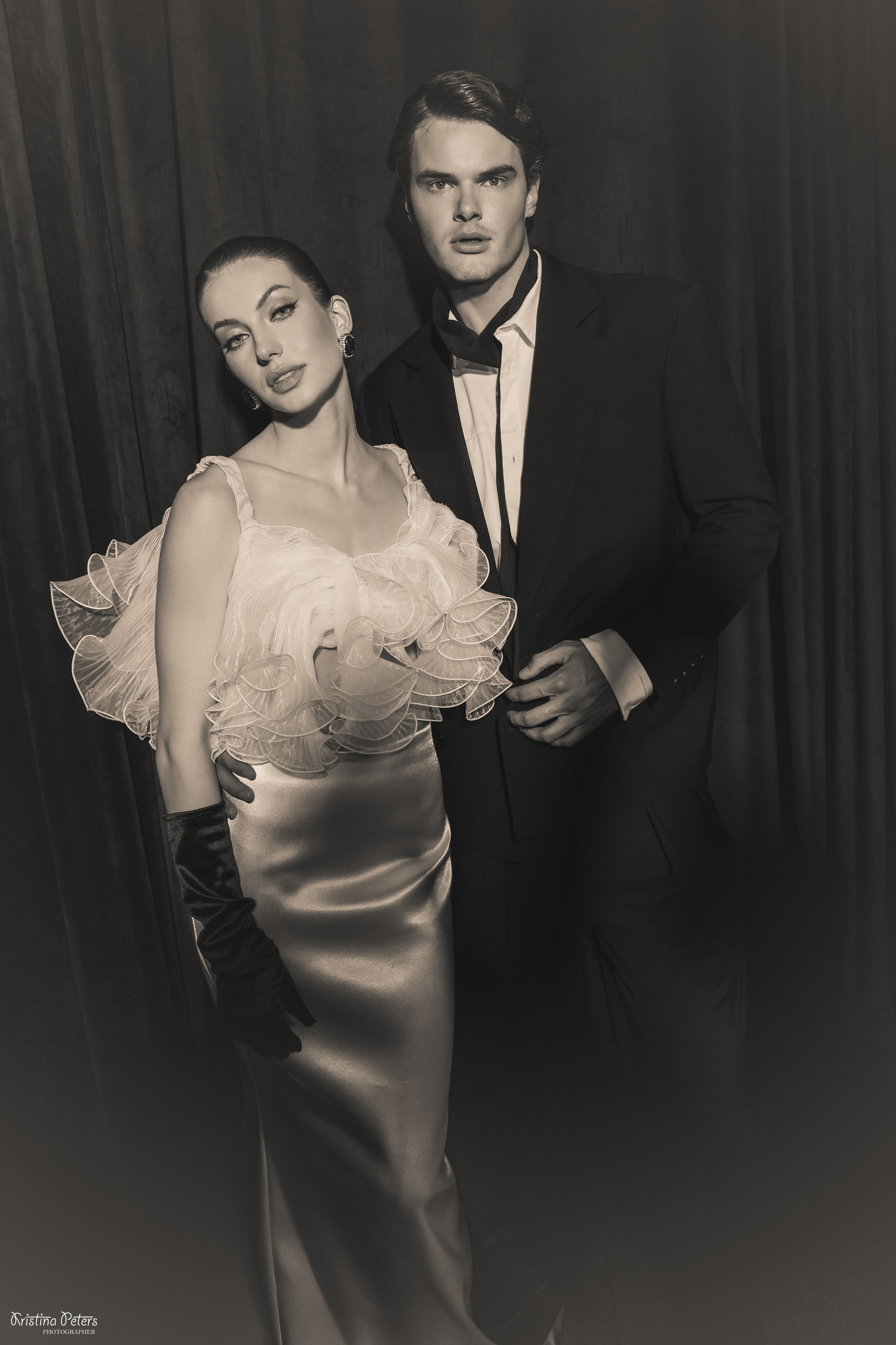 Ретро свадьба черно-белое