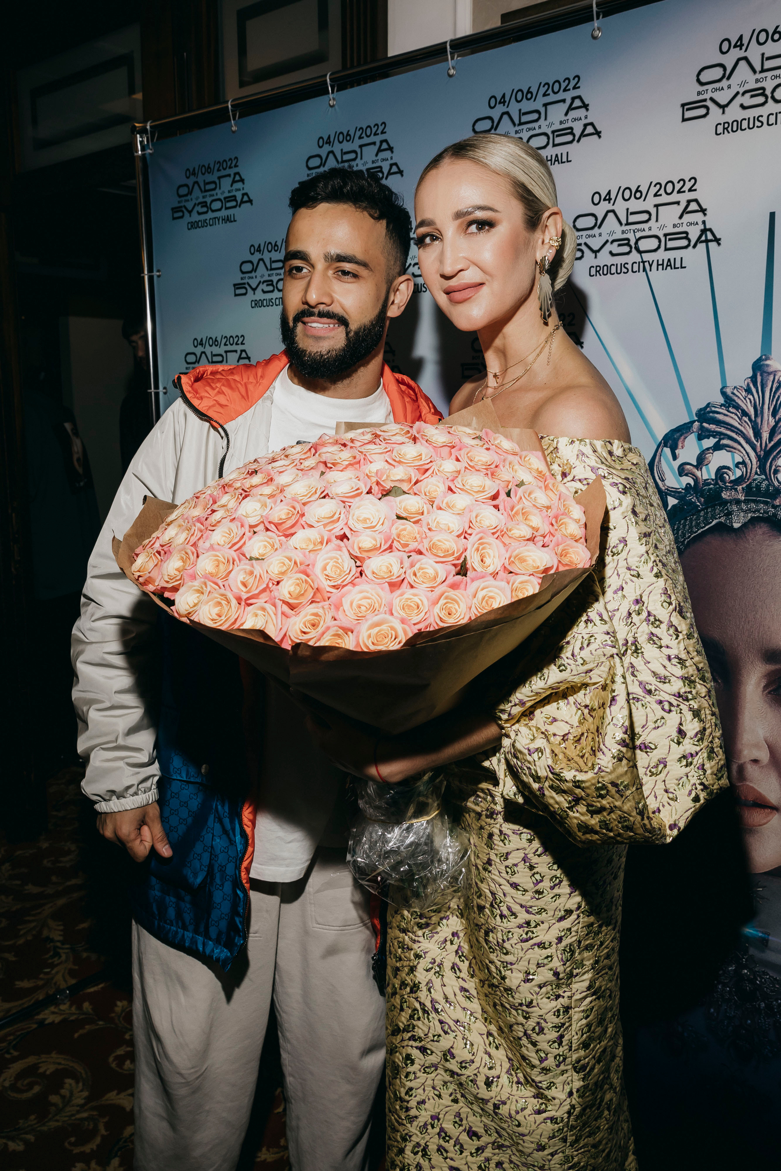 Гусейн Гасанов и Ольга Бузова на праздновании 18-летия Ольги Бузовой в шоу-бизнесе в Москве