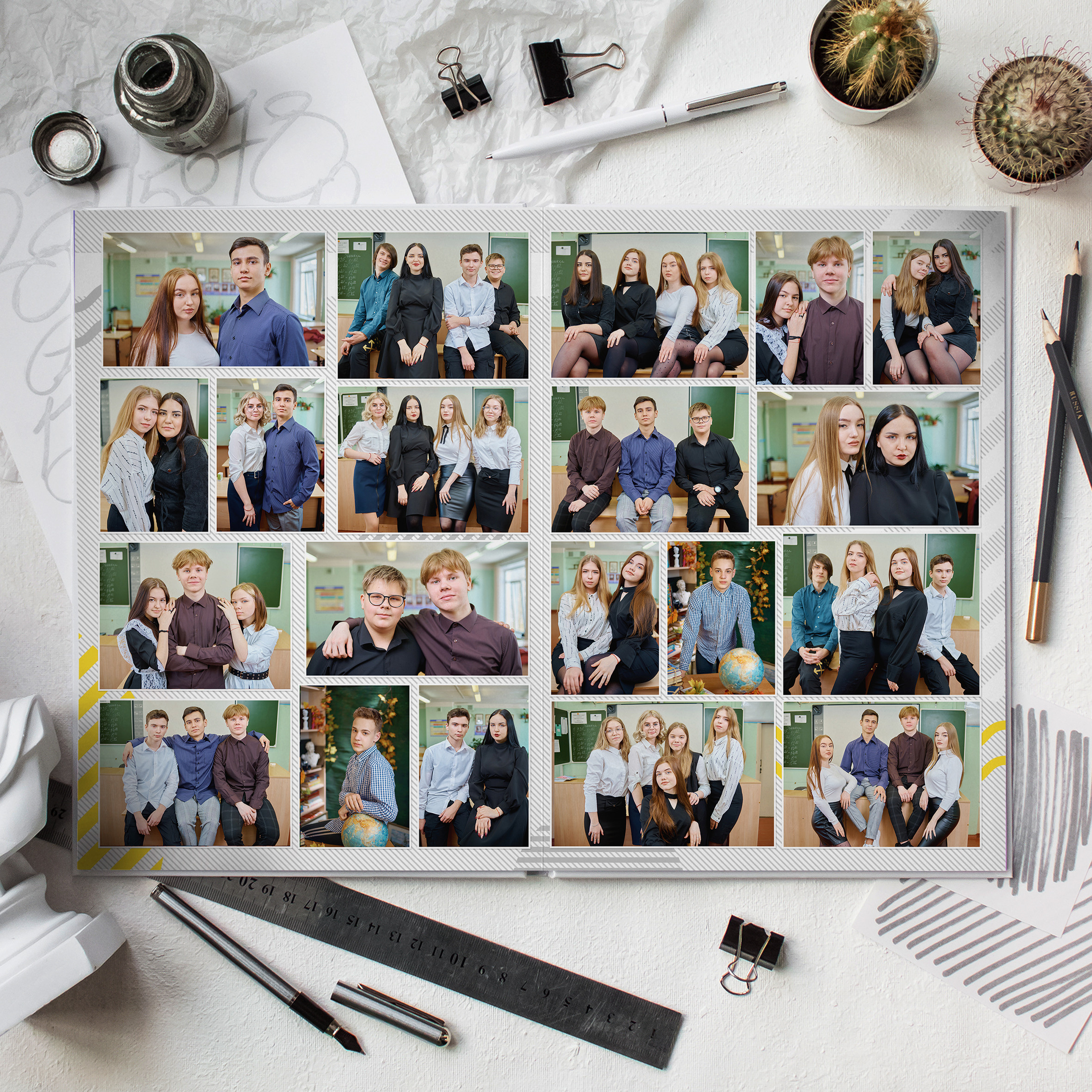 Линии (Альбом 2 разворота). Школьный и семейный фотограф в Мончегорске Вячеслав Шинахов