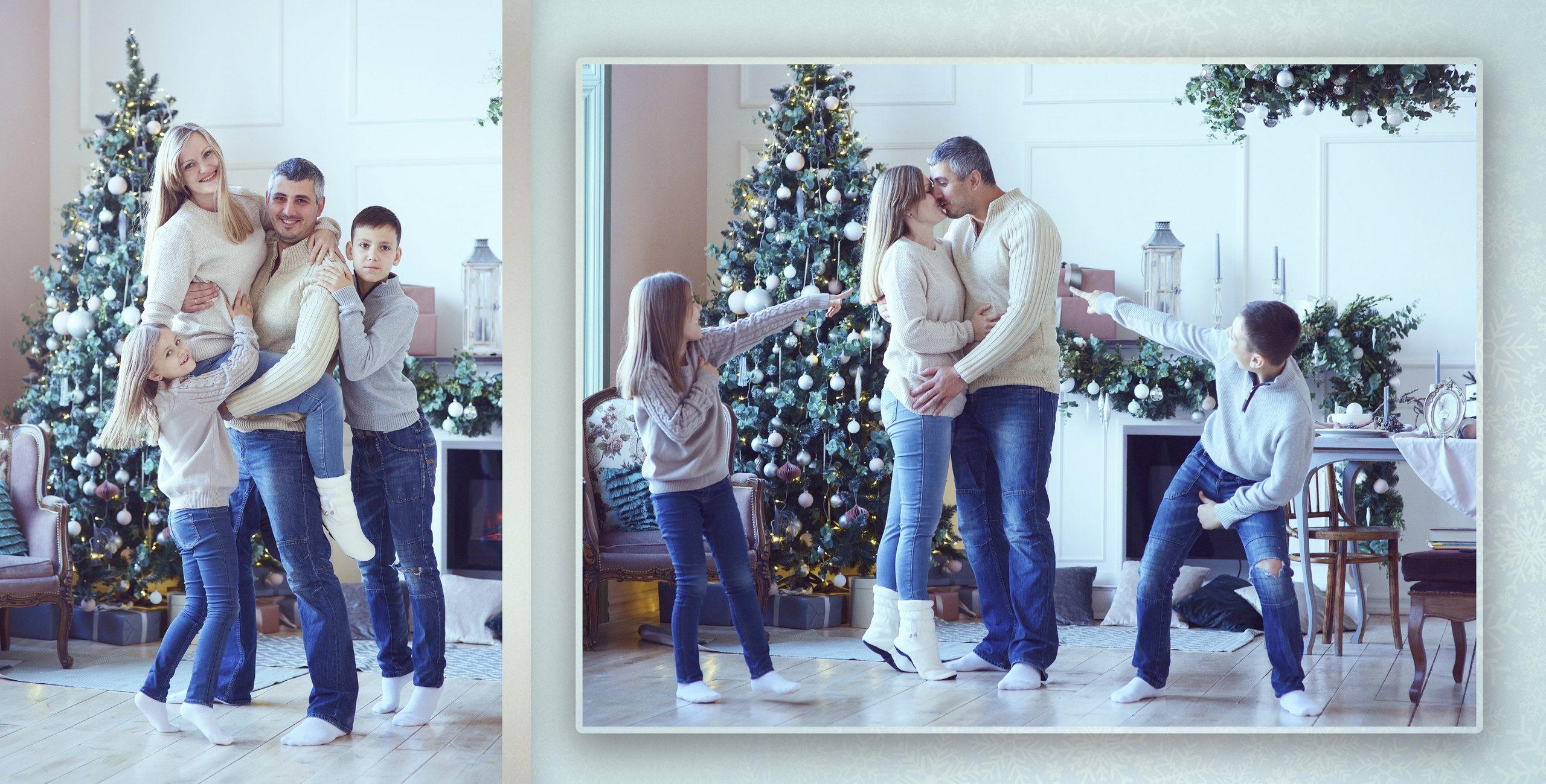 Новогодняя фотокнига очень весёлой семьи. Фотохудожник Наталия Кирсанова