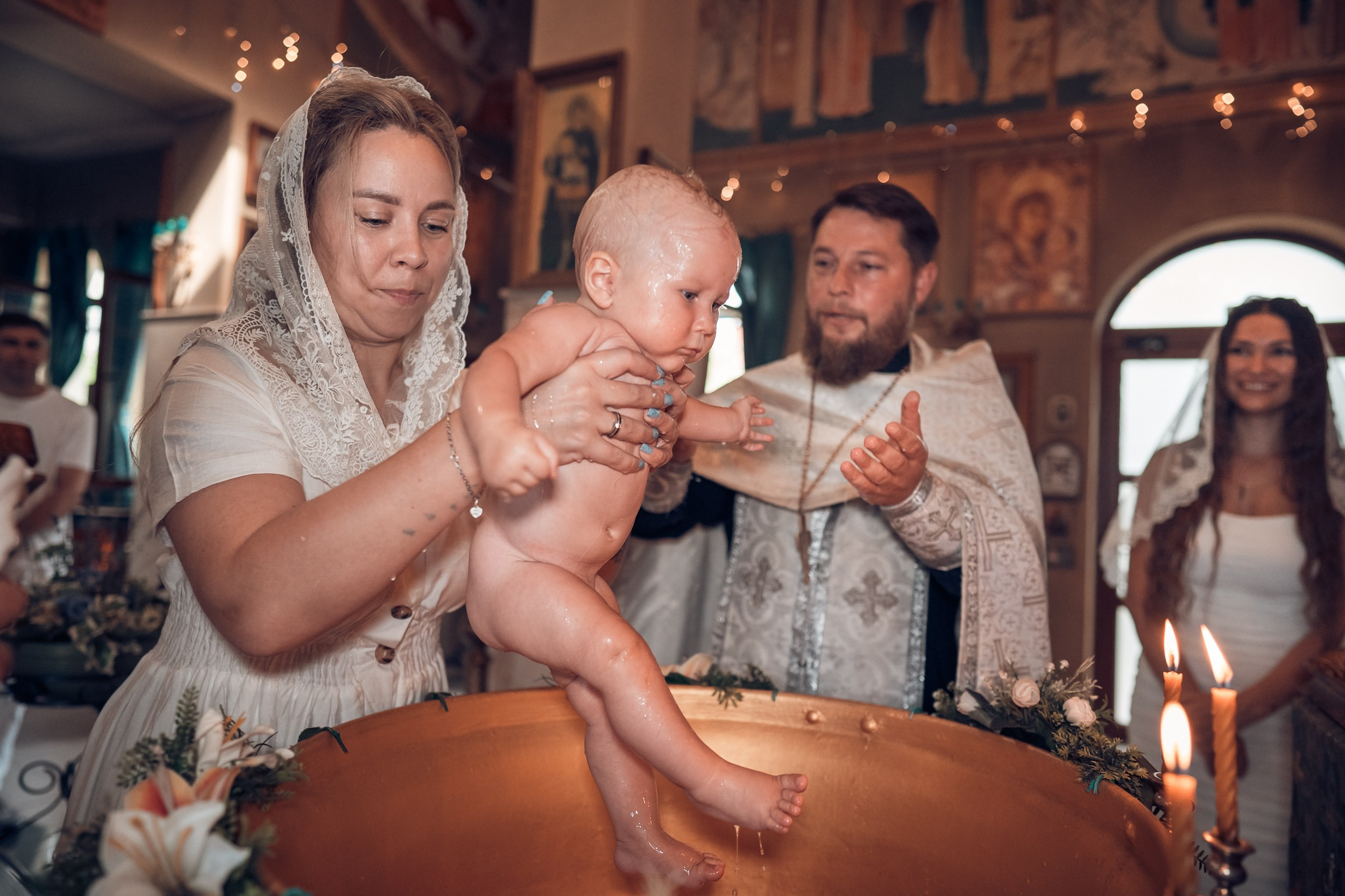 Крещение в храме Прп.Сергия Радонежского с. Орлиное. Церковный фотограф Севастополь