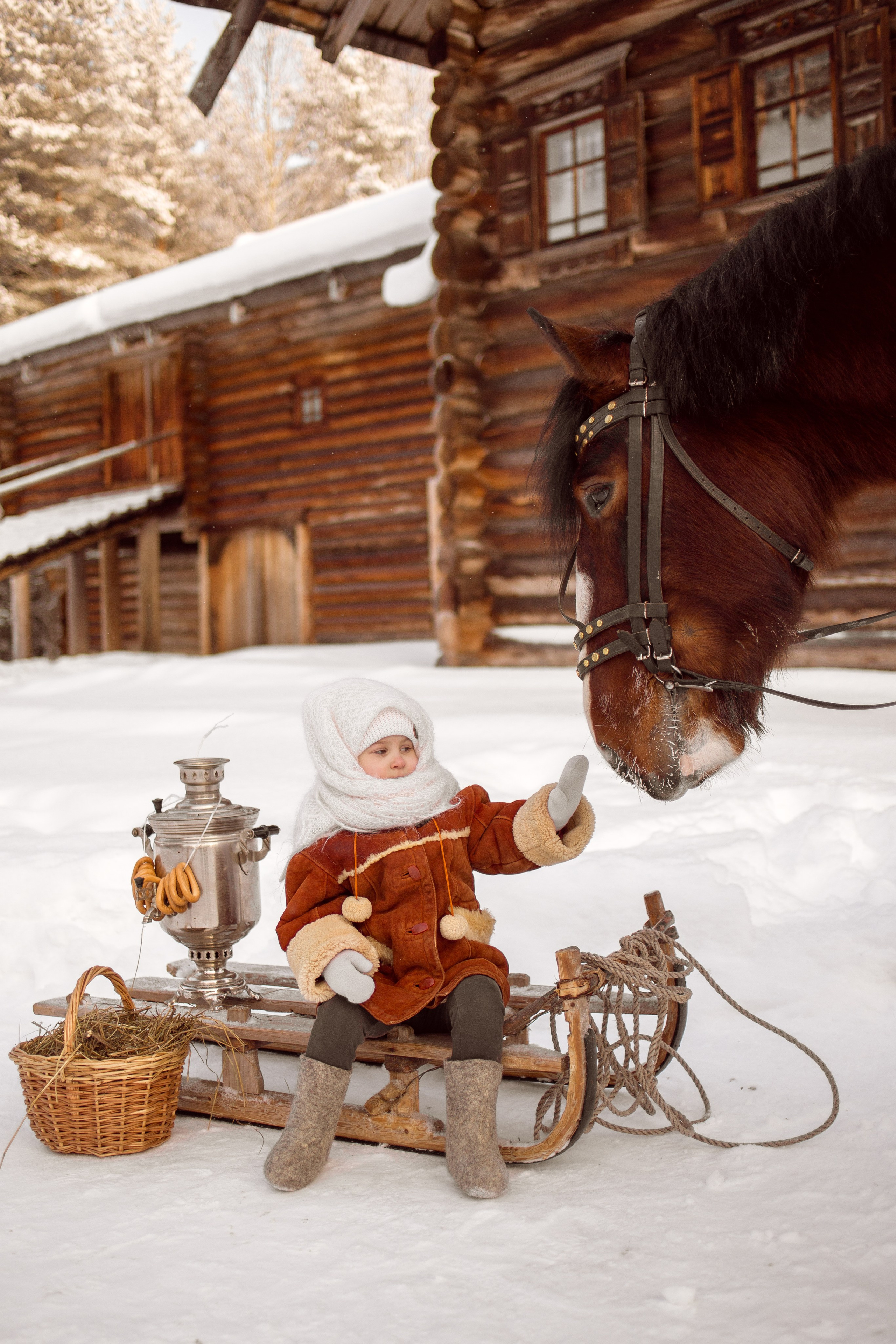Фотосессия ребенка в русско-народном стиле