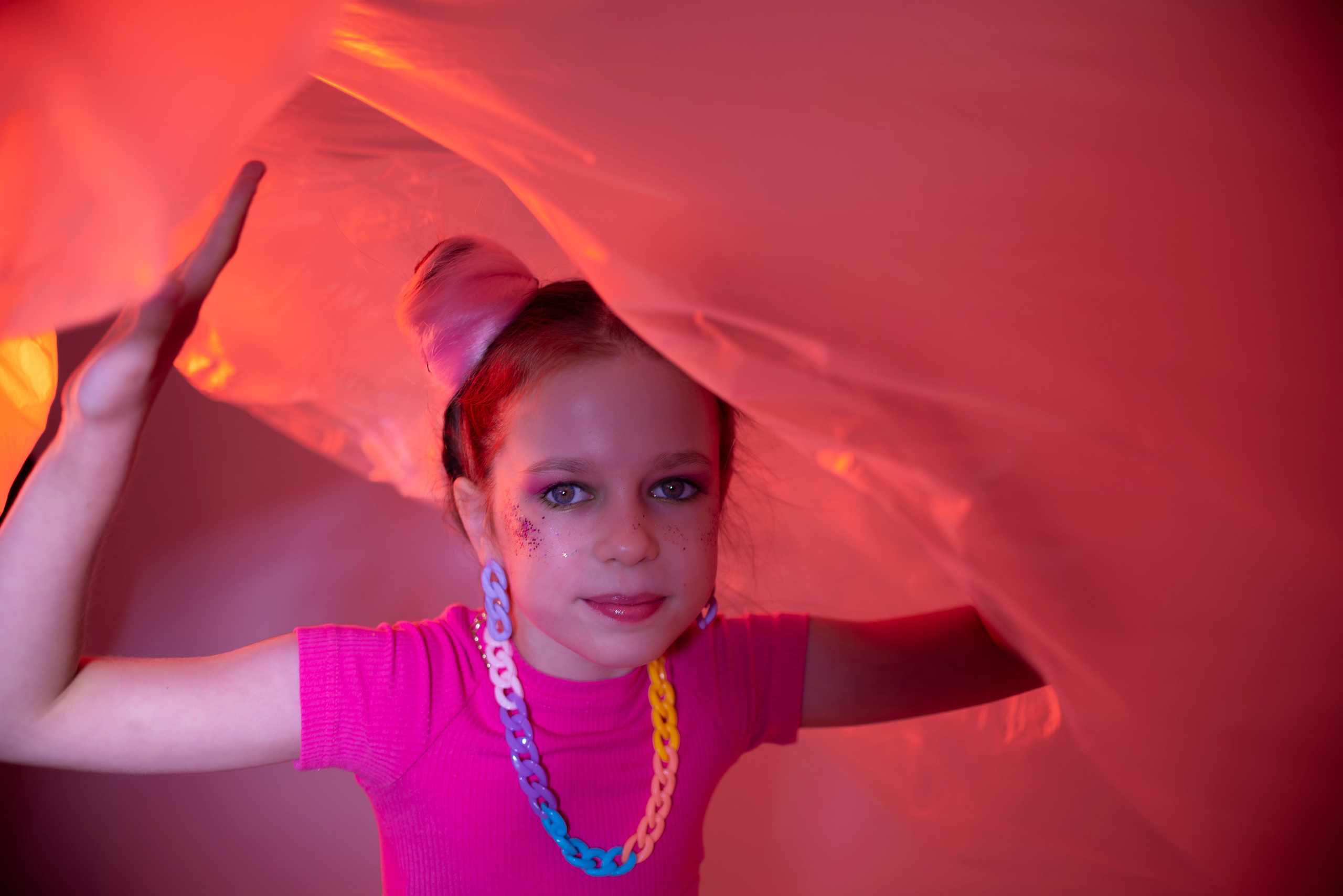 детская фотосессия в закатных цветах