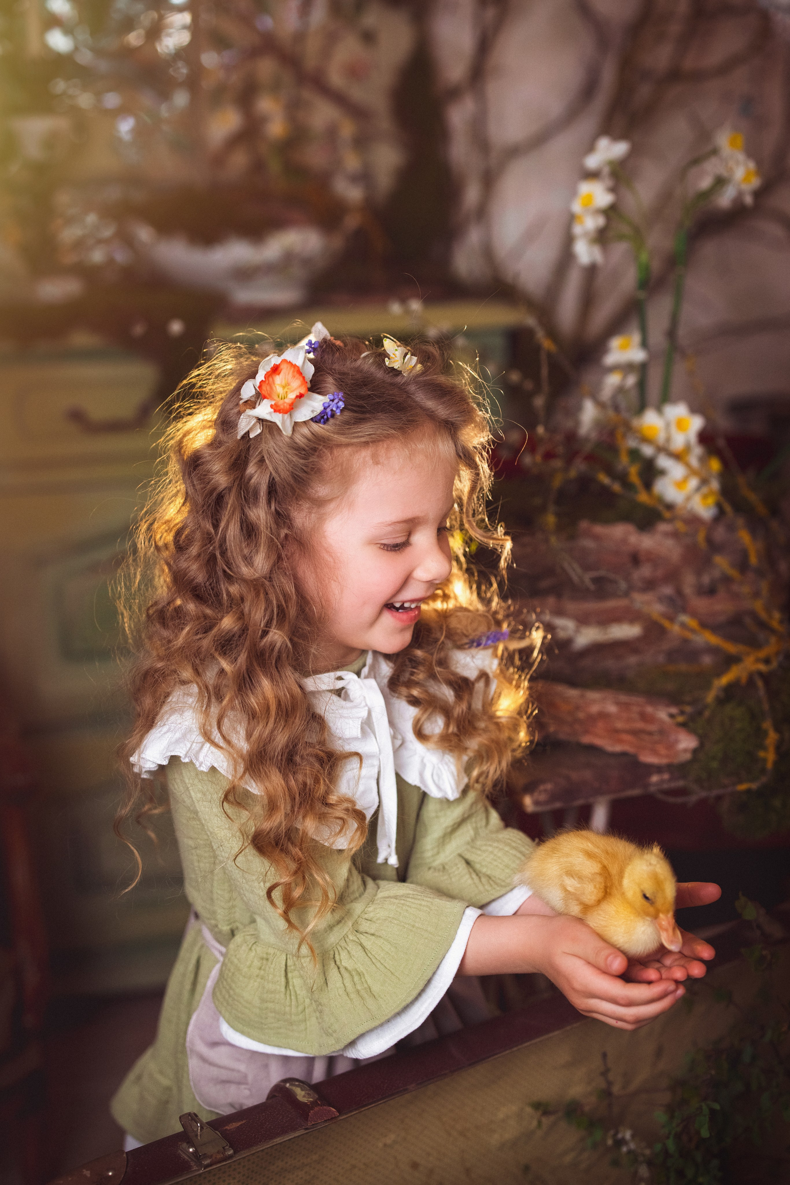 Детская фотосессия с утятами и кроликом. Семейный и детский фотограф в Краснодаре Анна Трашкова
