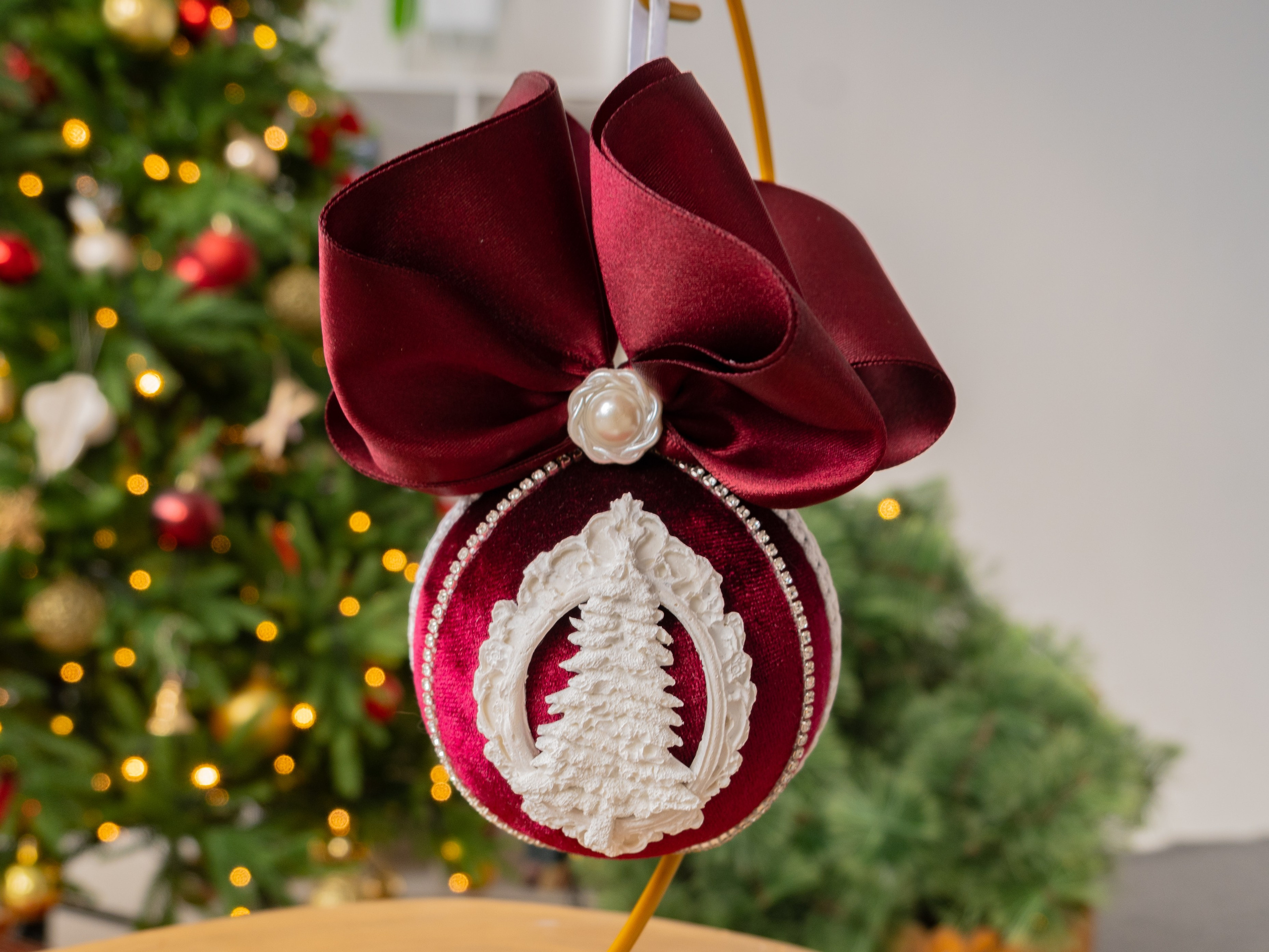 Набор елочных шаров «В сказочном лесу» 3шт. Елочные игрушки ручной работы / Fairytale decor