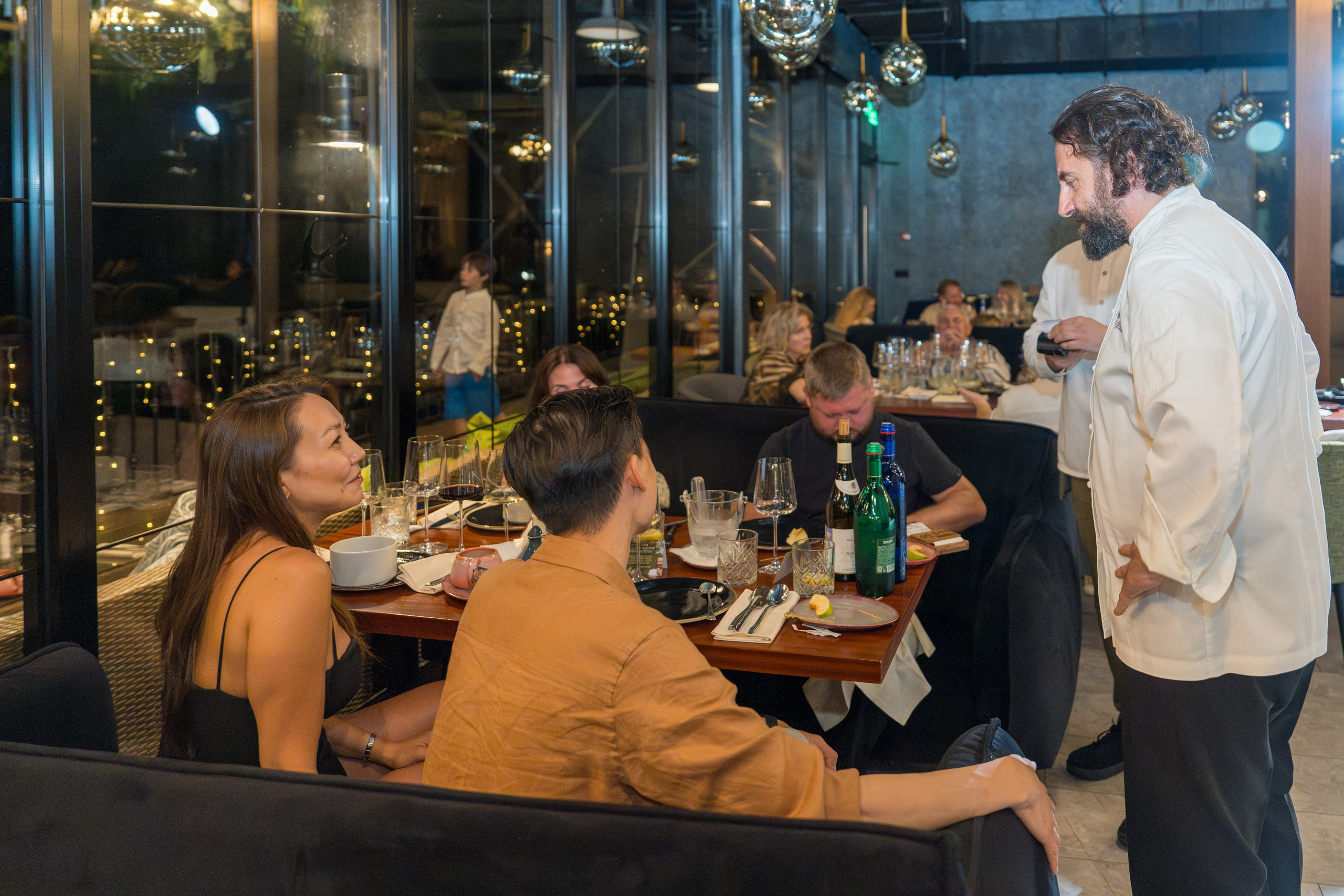 Гастрономический ужин «Лесная Италия» с Мирко Дзаго в ресторане RiverSide. Репортажный фотограф в Красной Поляне и Сочи Павлюченко Екатерина